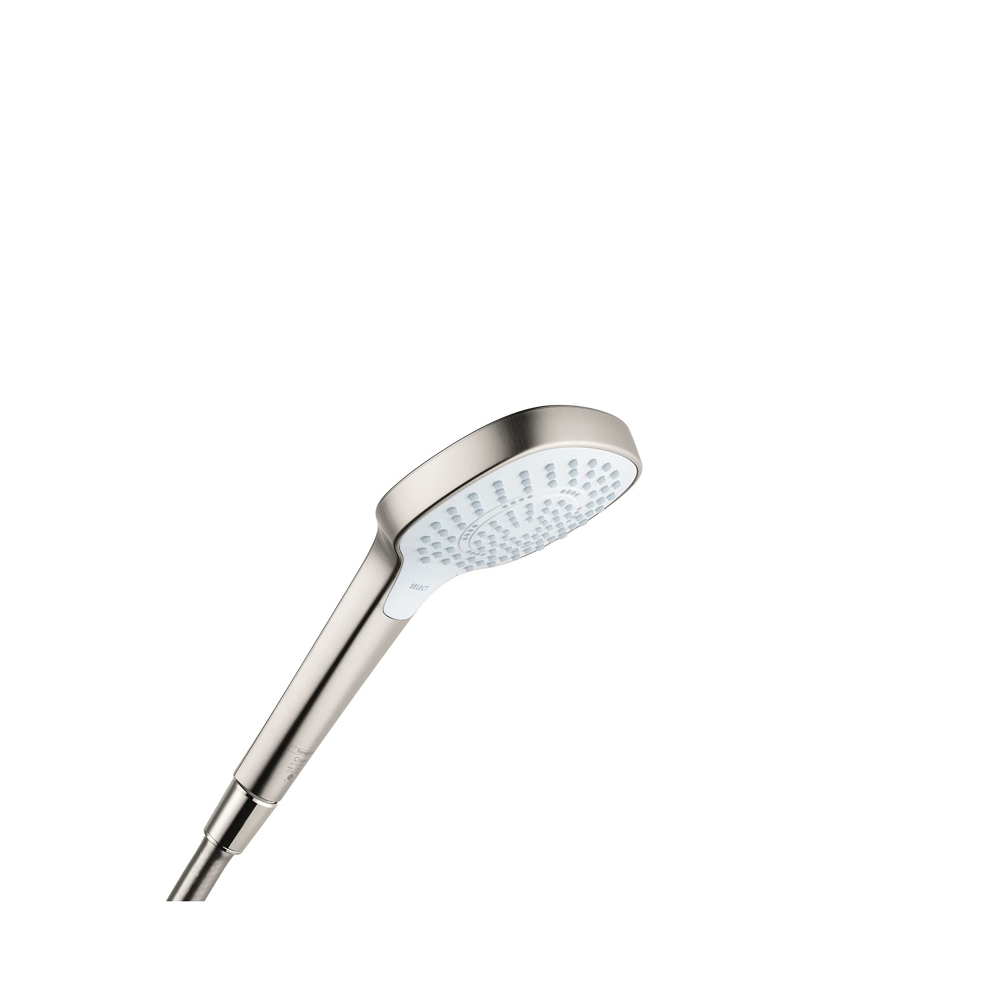 hansgrohe Croma Select E 低流量 4インチ ハンドヘルドシャワーヘッド モダン 3 SoftRain IntenseRain 脈動マッサージ 04723820