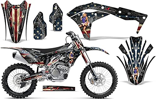 AMR Racing MX ダート自動自転車 グラフィック一揃いの道具 ステッカー デカール 携帯電話一皿 カワサキ KXF250 2017-2018 - WW2相応う