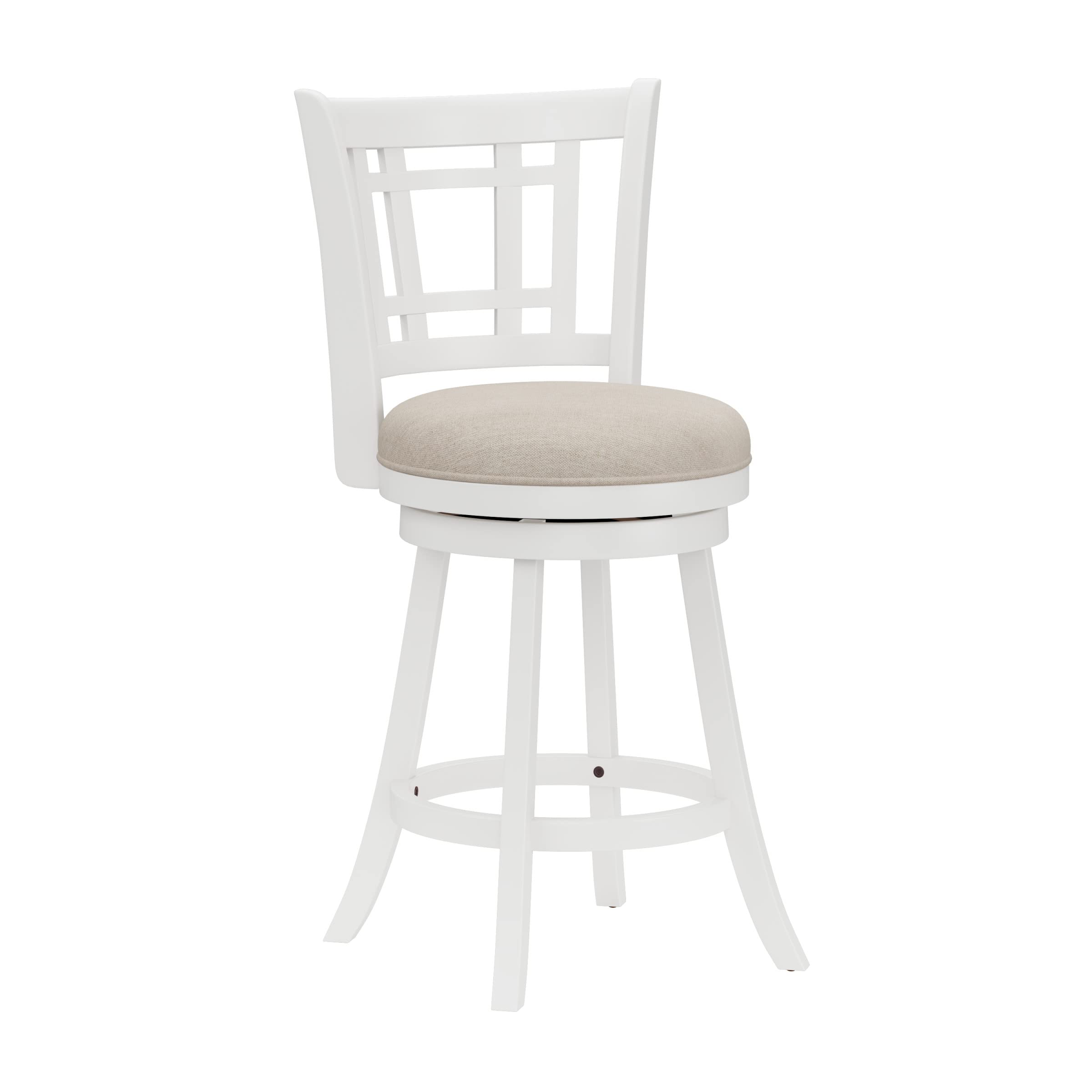 Hillsdale家具Swivel Counter Stool inホワイト仕上げ