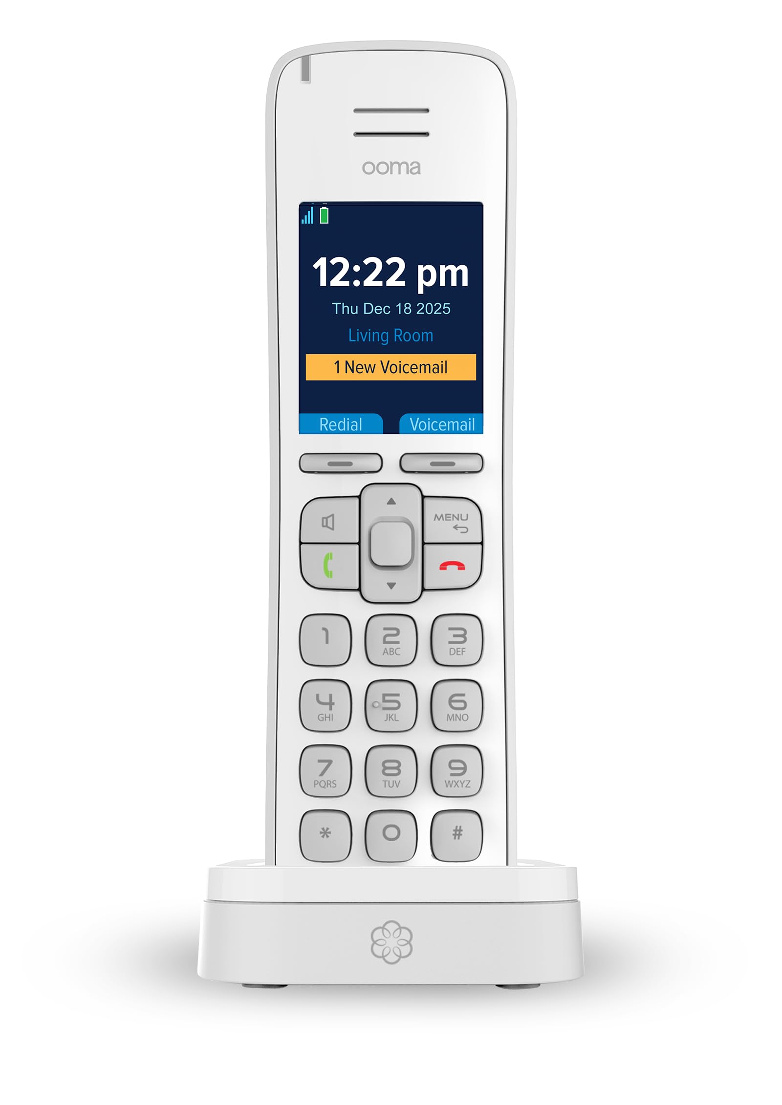 Ooma 固定ディスク3持ちはこぶ電話を掛ける - 白いこと。 Ooma Teloと提携しています。