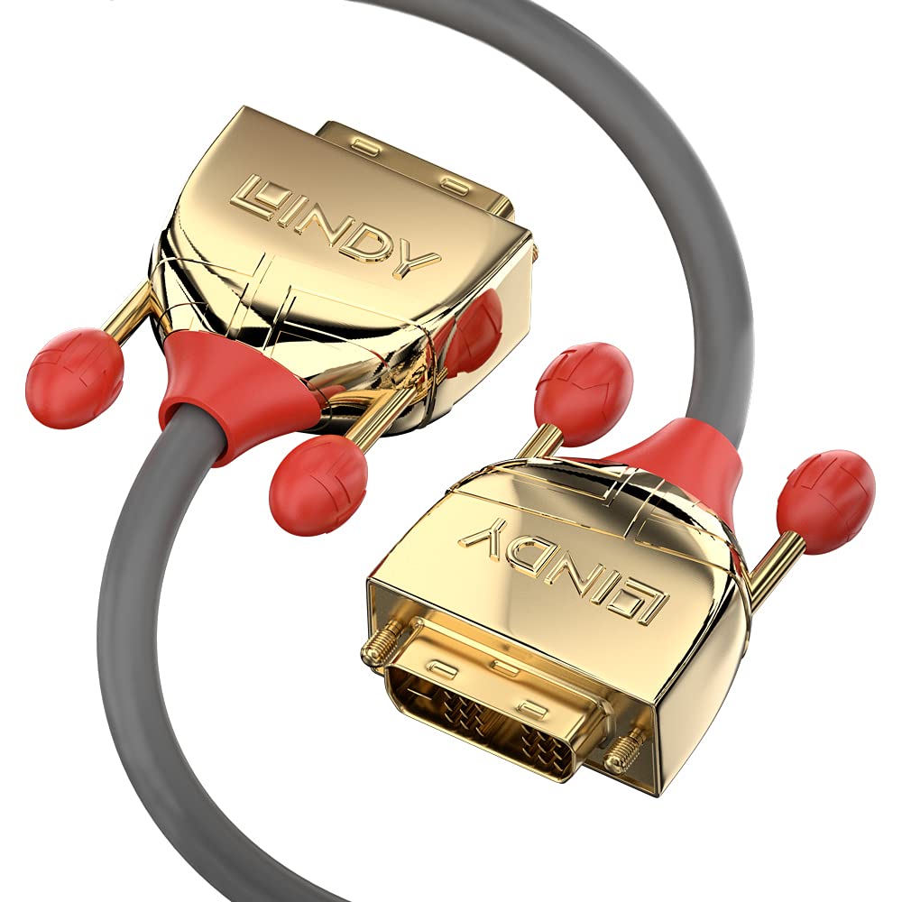 LINDY 3m DVI-Dデュアルリンクケーブル、ゴールドライン｜global研究所