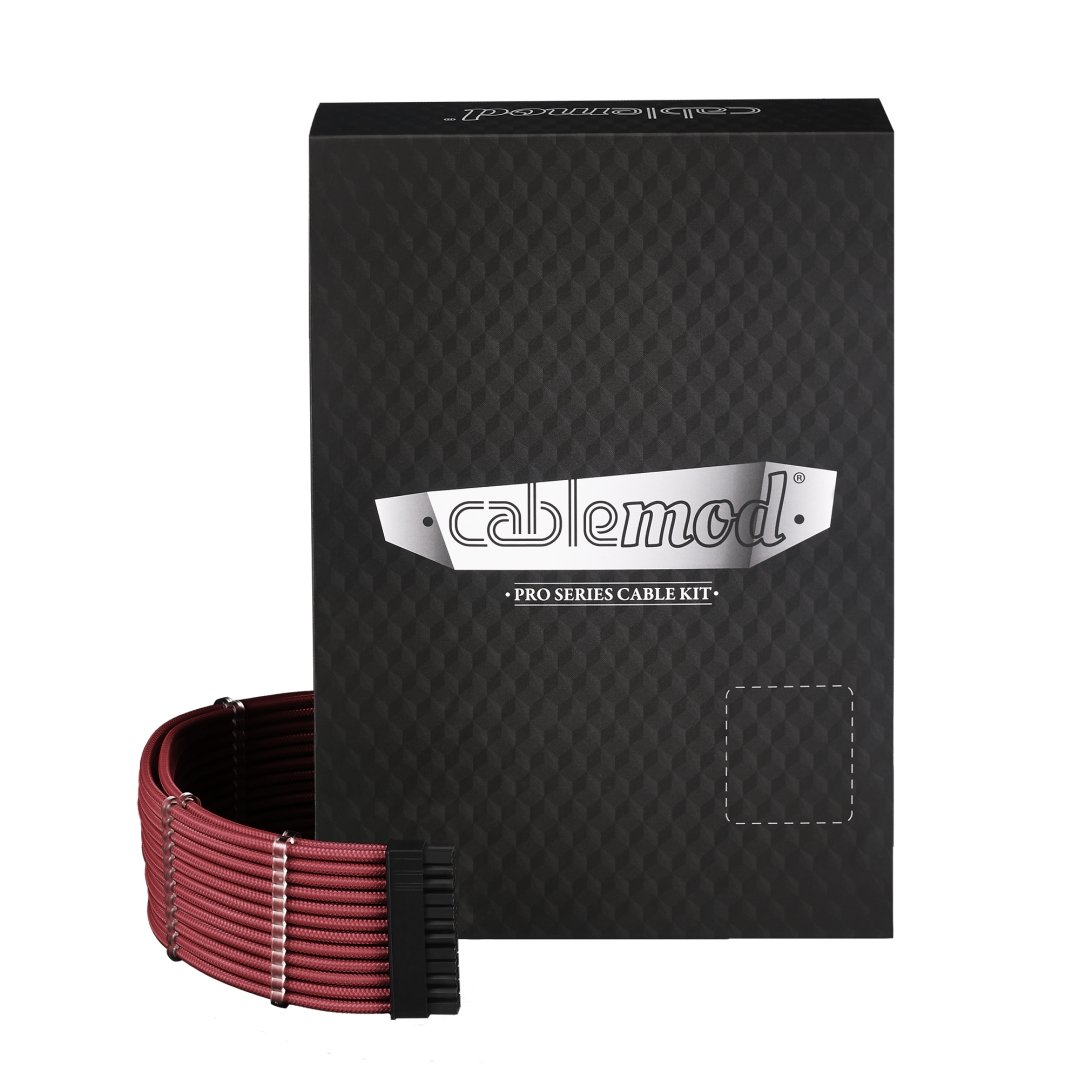 CableMod PRO ModMesh C続きものAXi、HXi\u0026RM(Yellow Label)有線テレビ一揃いの道具-ブラッド赤いこと [コマーシャル-PCSI-FKIT-NKBR-R]