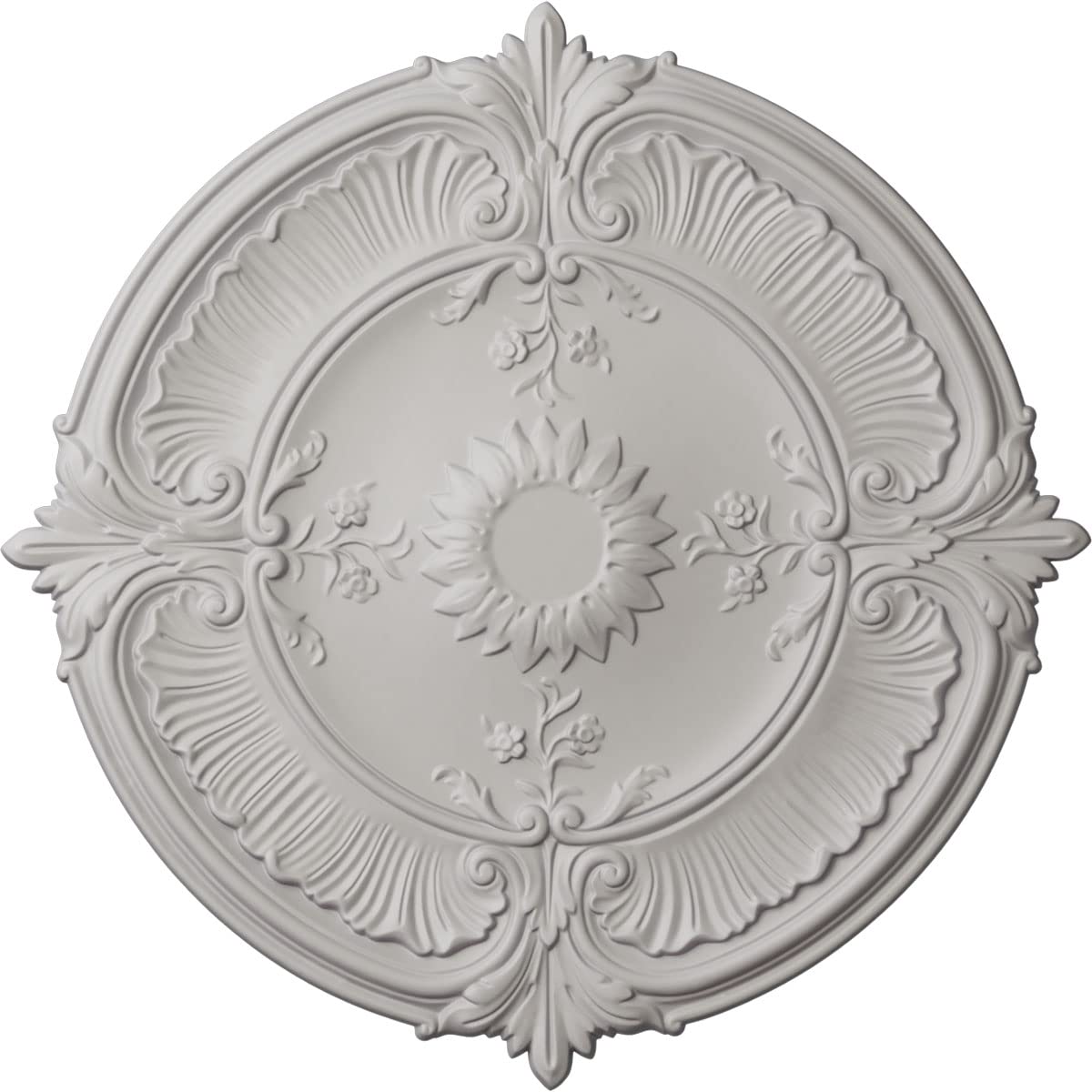 Ekena Millwork cm30atuwf 30 ? 1 /8 x 1 ? 1 /2 Attica Acanthus Leaf天井Medallion、Ultra Pureホワイト