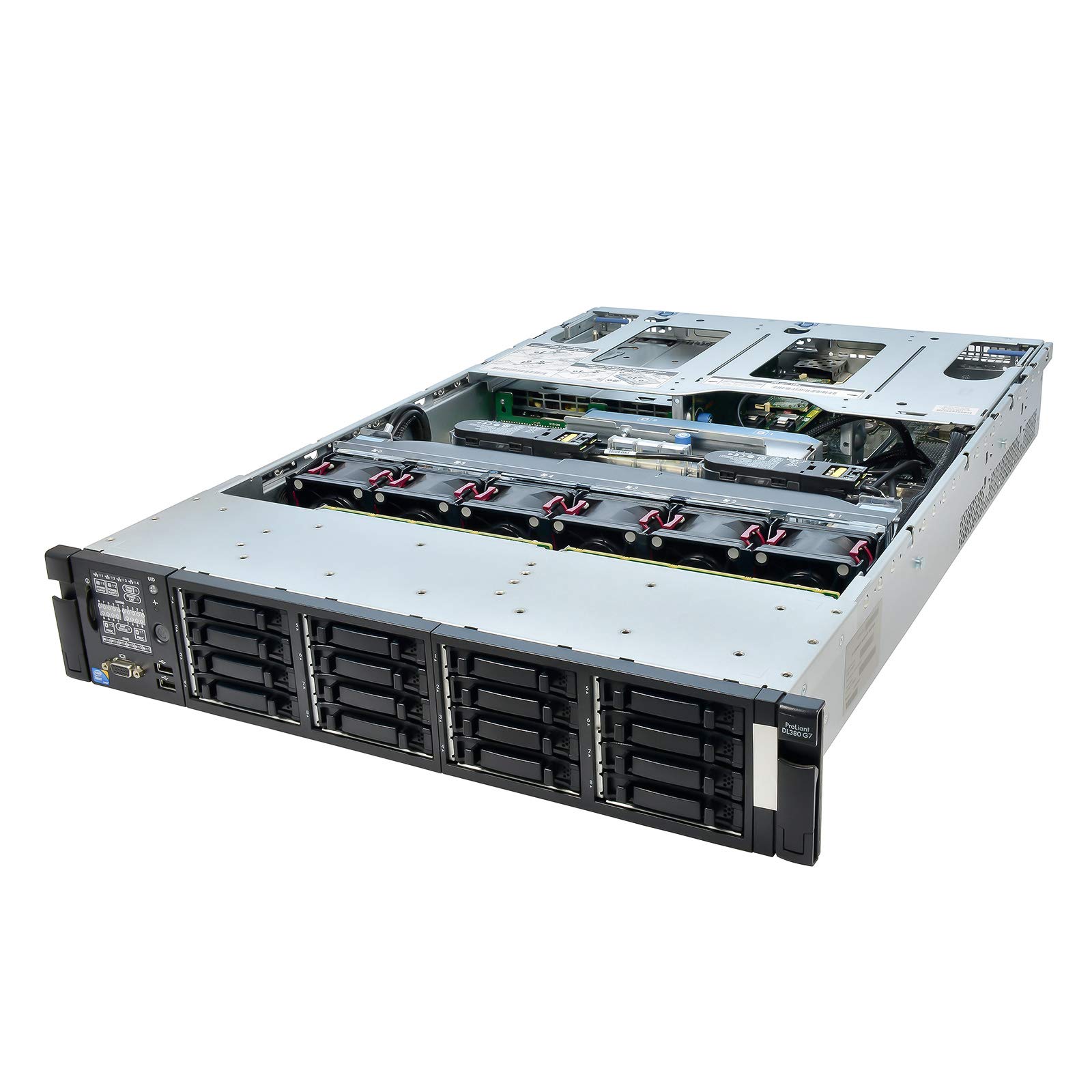 Enterprise HP ProLiant DL380 G7サーヴァー 2 x 2.93Ghz X5570 QC 64GB 8 x 300GB 10K SAS