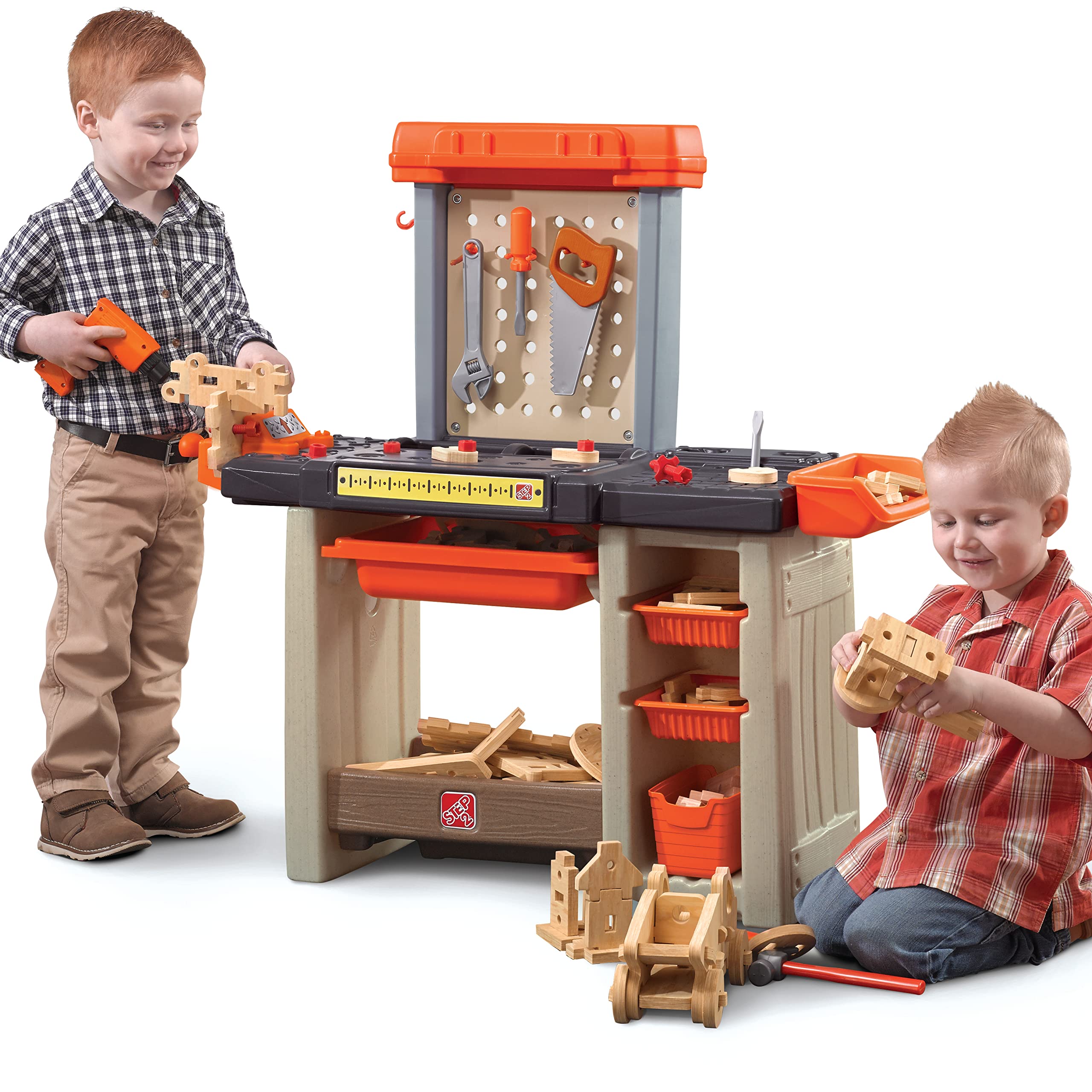 Step2 Handyman Kids ワークベンチ ? 30種類以上のおもちゃ アクセサリー インタラクティブ機能 リアルなごっこ遊び ? 屋内/屋外 子供用ツールベンチ ? 寸法 高さ35.4インチ x 幅36.4インチ x 奥行き13インチ 35,672円