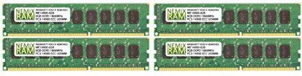 32GB (4x8GB) DDR3-1866MHz マイコン3-14900 ECC UDIMM 2Rx8 1.5V Unbuffered Memory for Server/Workstation