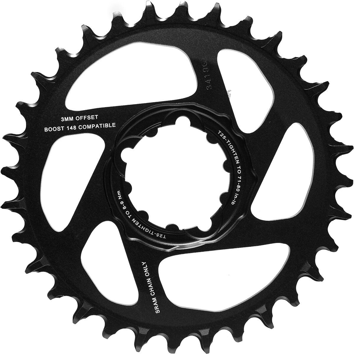 SRAM x-sync 2 SL、Chainring、歯: 36、速度: 11 / 12、BCD :ダイレクトマウント、シングル、アルミニウム、ブラック