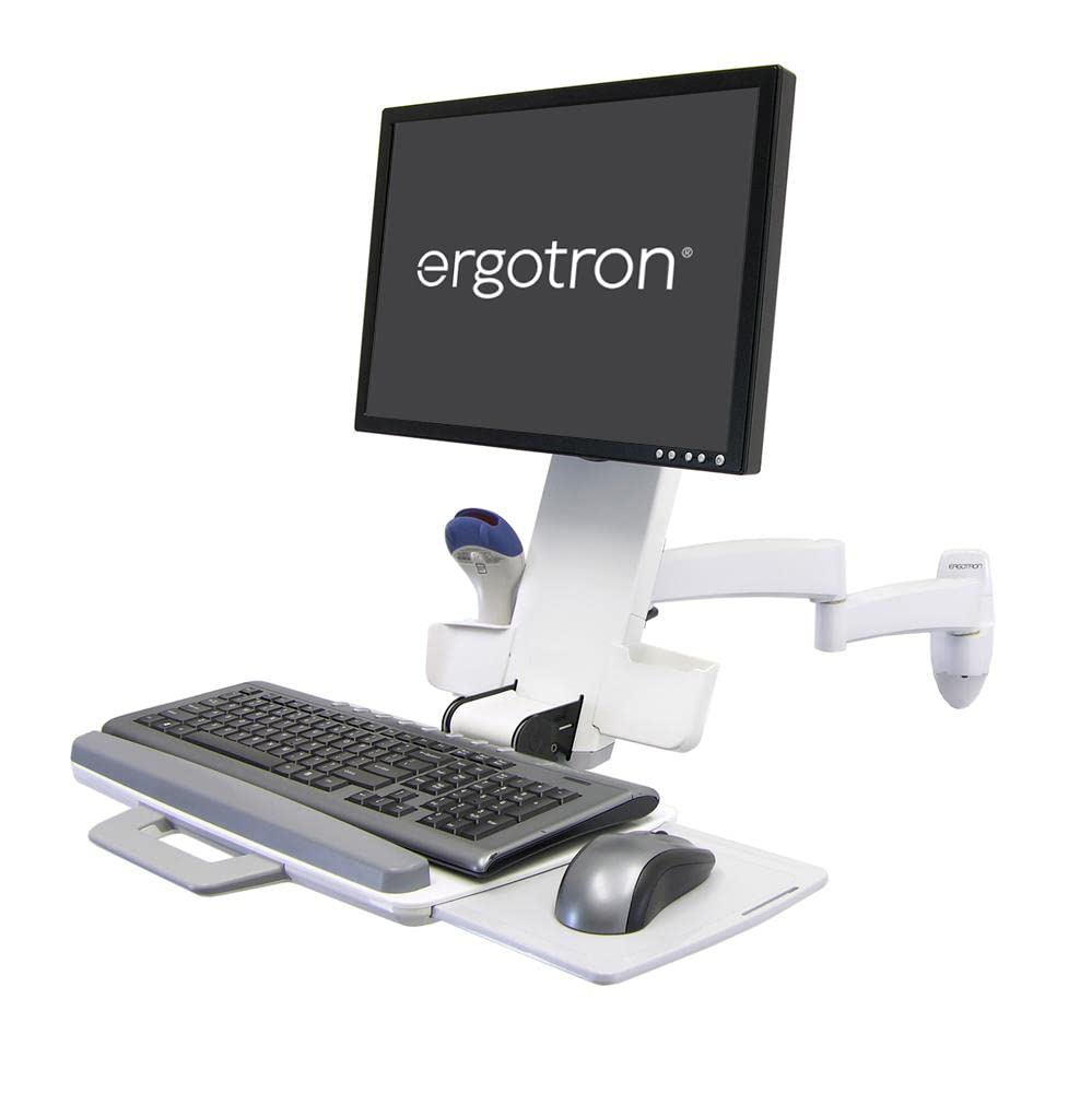 ERGOTRON 200シリーズ コンボアーム (ホワイト) 壁マウント LCDとキーボードをTに接続｜global研究所