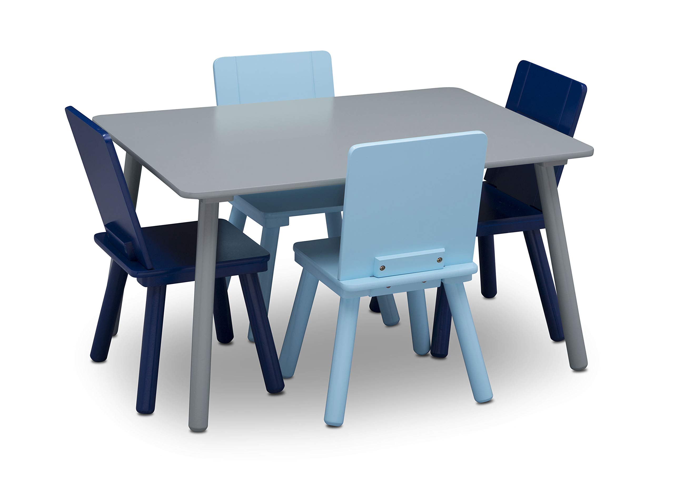 Delta Children Kids Chair Set and Table (4 Chairs Included)  Grey/Blue 141［並行輸入］