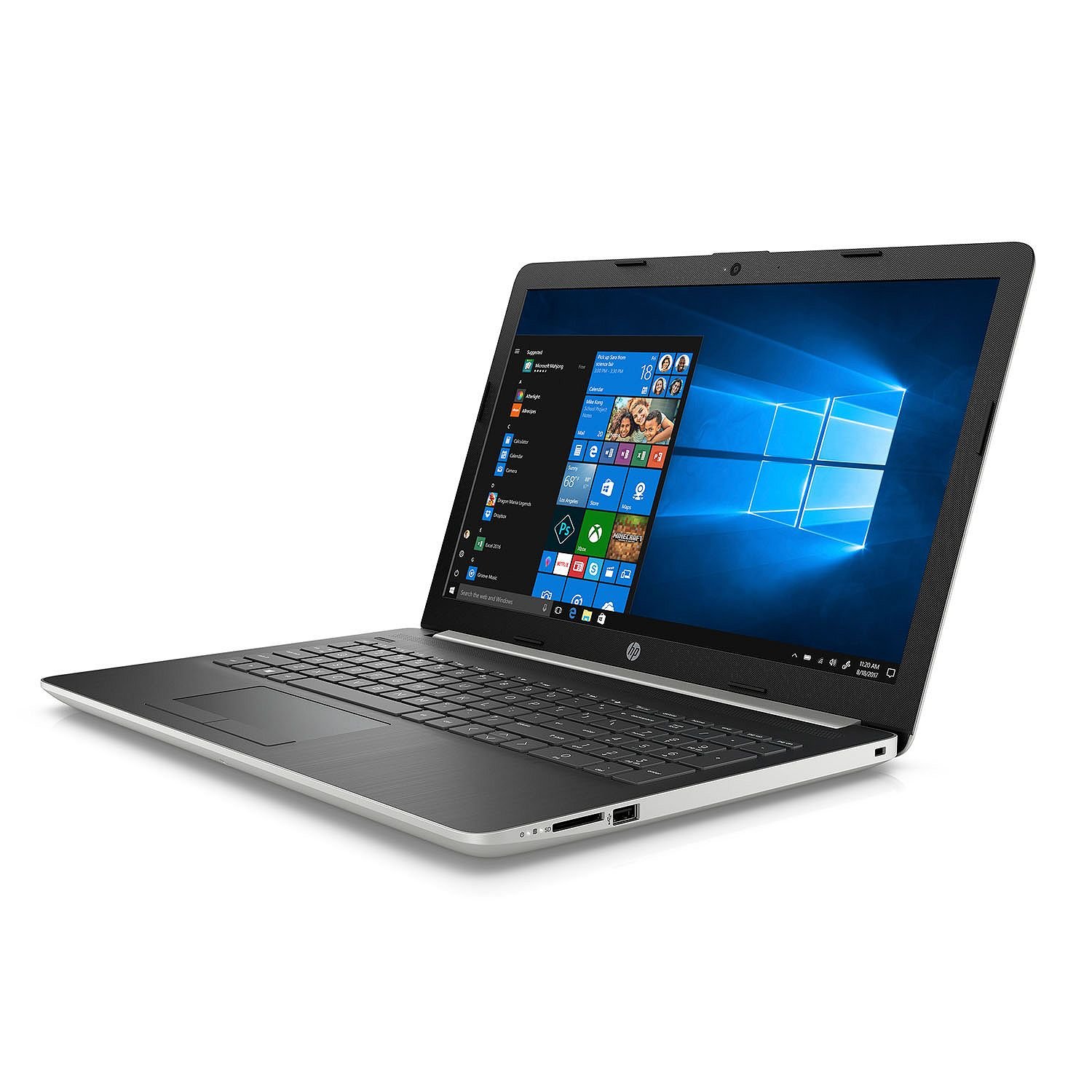 2018 HP 17.3 Inch 固定ディスク+ High Performance Laptop  Intel Core i5-8250U Quad Core  8GB DDR4  256GB M.2 SSD+ 1結核症 HDD  Intel UHD Graphics 620  Backlit Keyboard  Windows 10  Silver Color