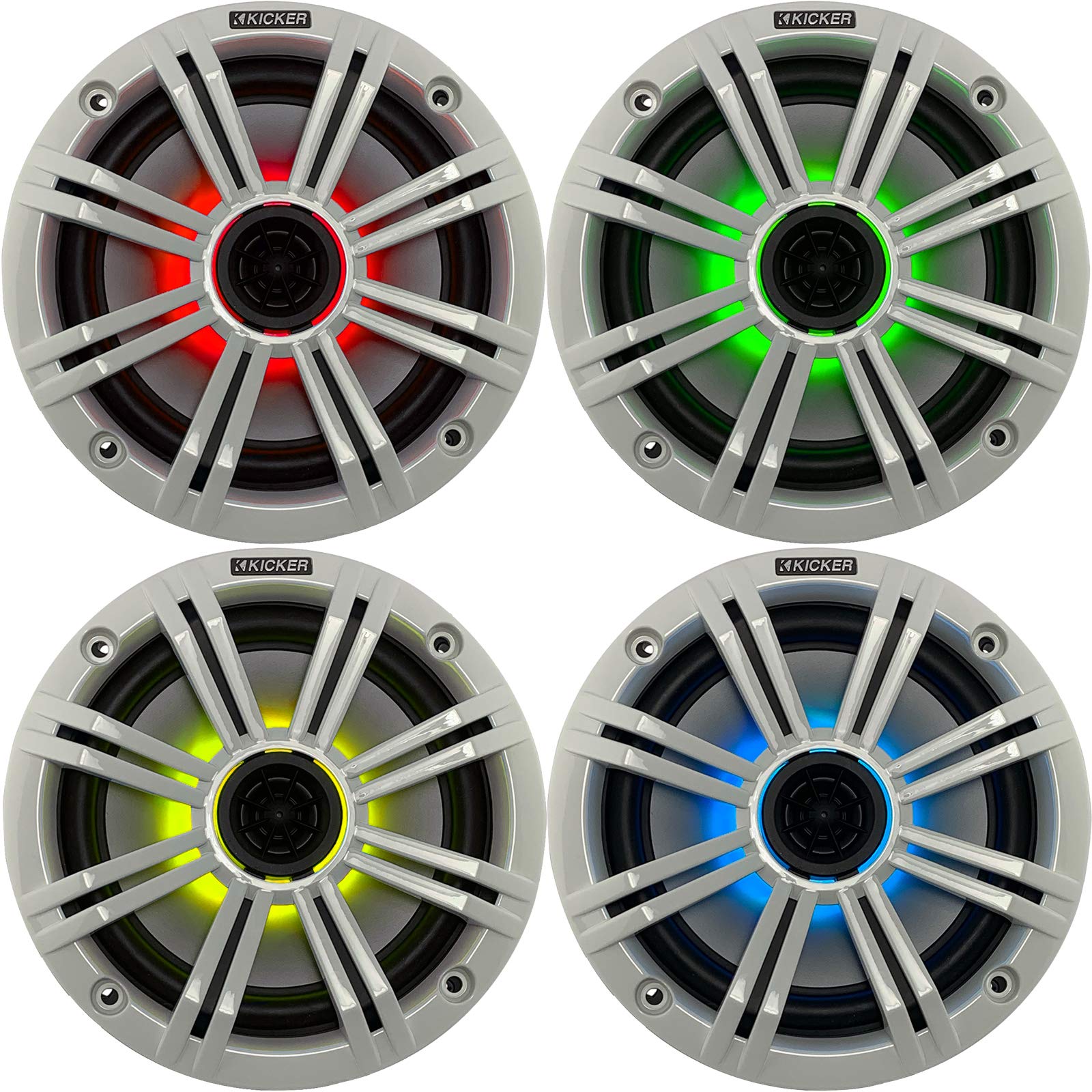 Kicker OEM 6.5 交換用Marine 4 Ω同軸スピーカーバンドル ? 4スピーカー 6.5 2-654LWOEM｜global研究所