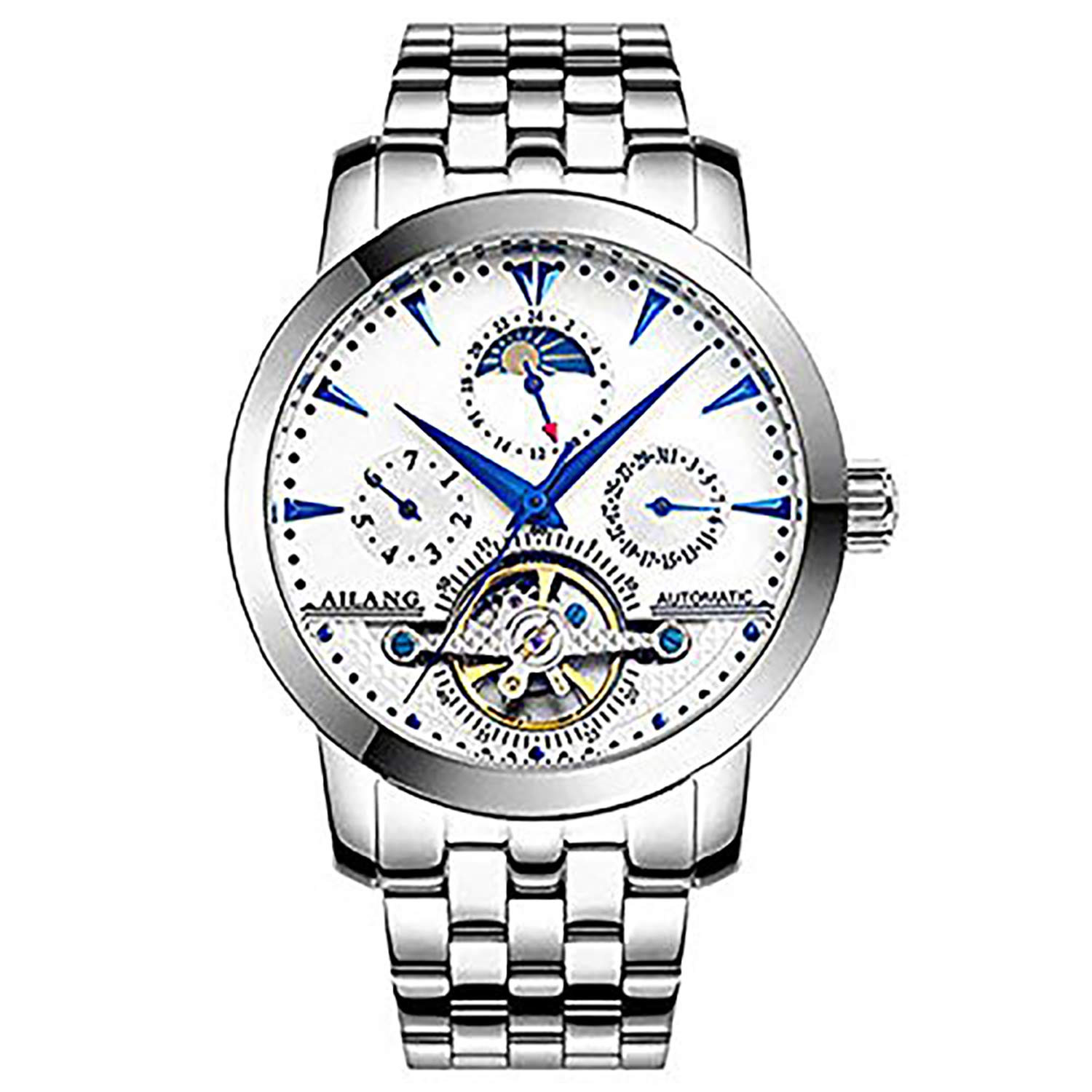 WhatsWatch AILANGメンズレザー腕時計オリジナルラグジュアリーラージブランドビッグオートマチック スポーツファッション機械式腕時計 メンズ-452