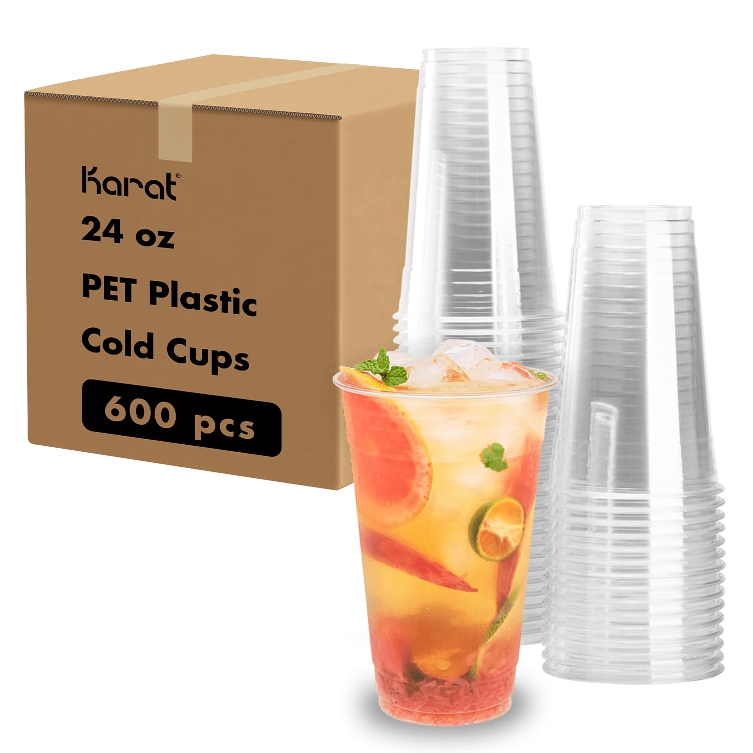 Karatクリアペットカップ24 oz ( 98 mm )、600 pcs c-kc24