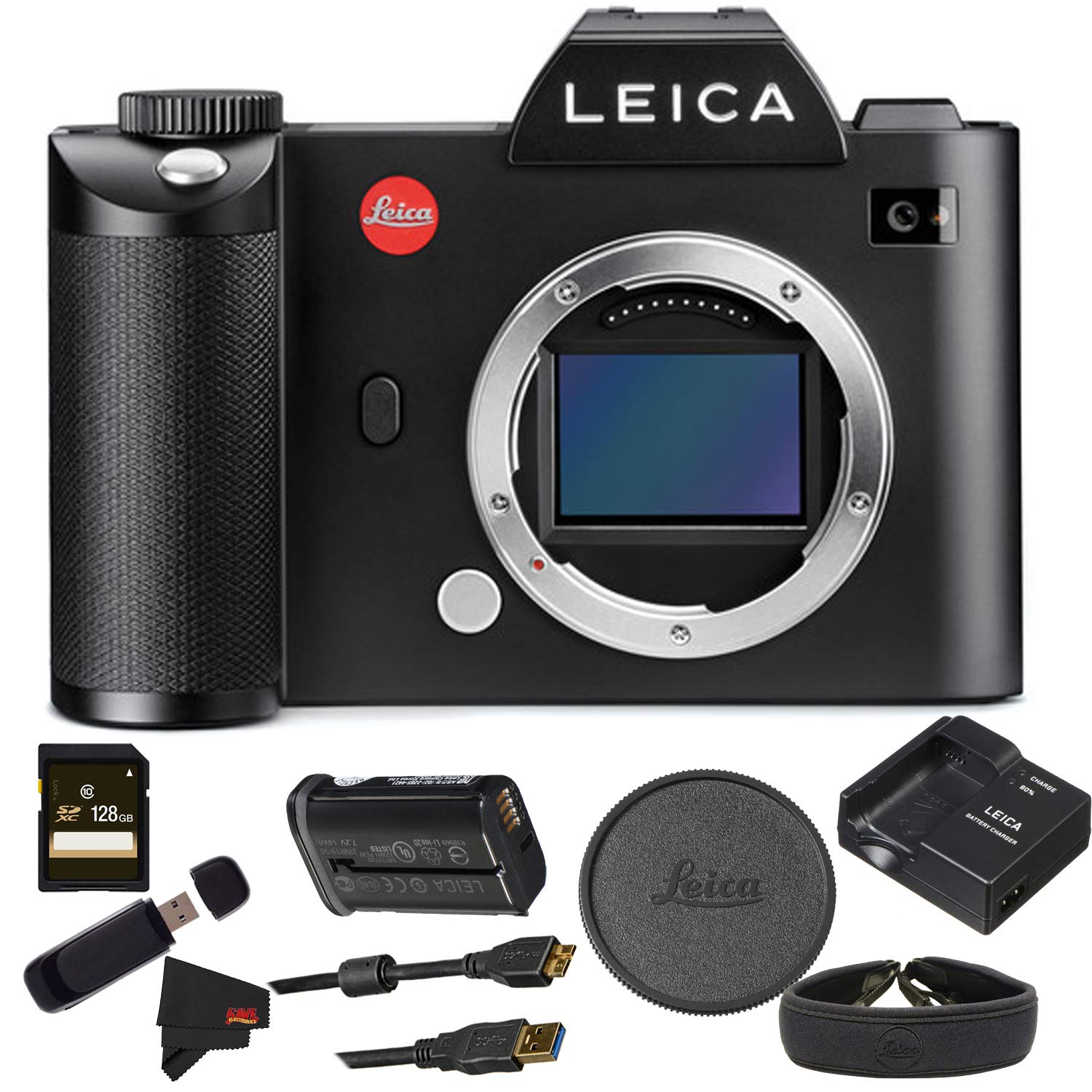 Leica 24 SL Type 601 Mirrorless Camera Black (10850) W/ 128GB Bundle｜global研究所