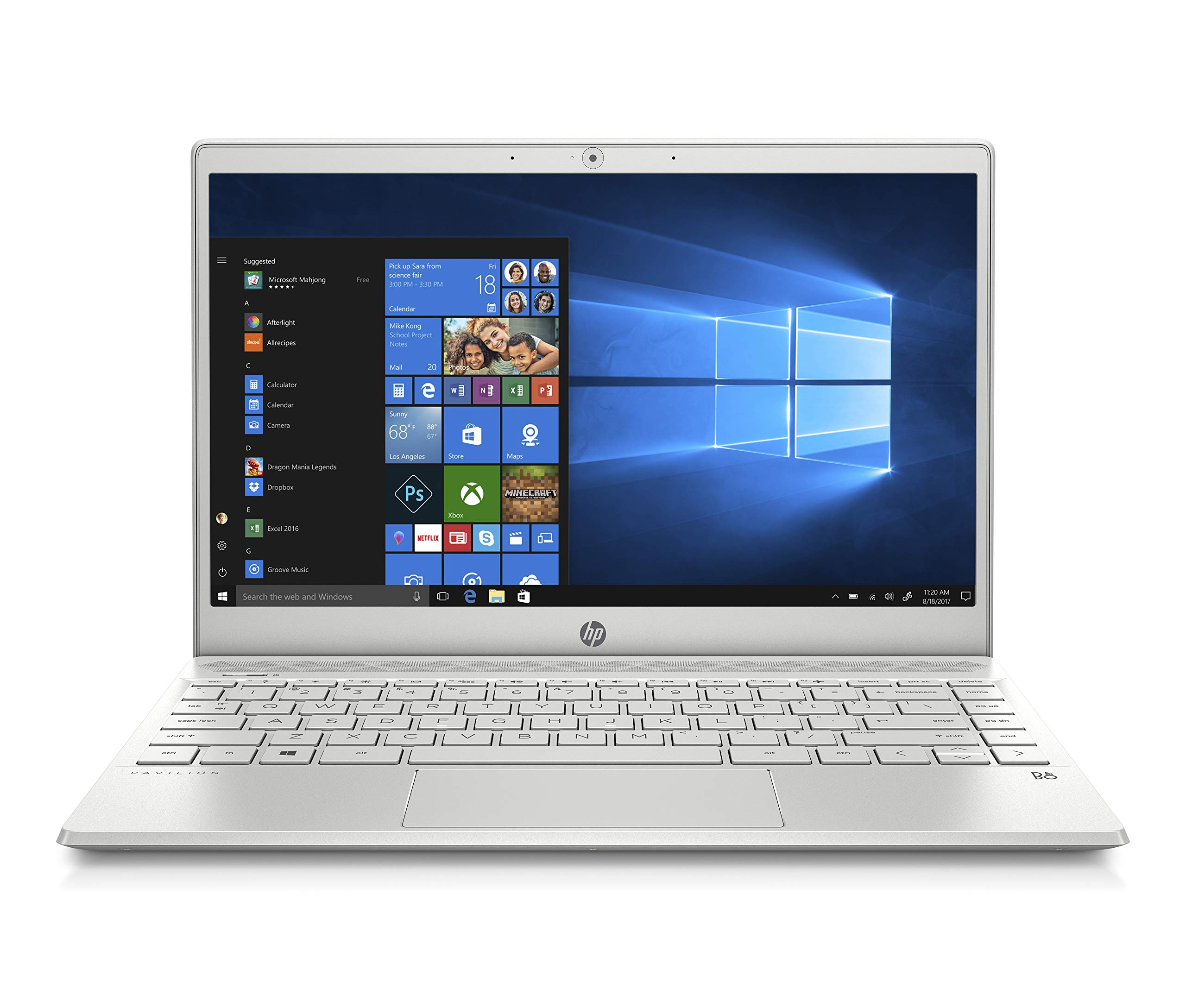 HP Pavilion 13-inch Light and Thin Laptop Intel Core i5-8265U Processor  8 GB SDRAM Memory  256 GB Solid-State Drive  Windows 10 (13-an0010nr  Mineral Silver)