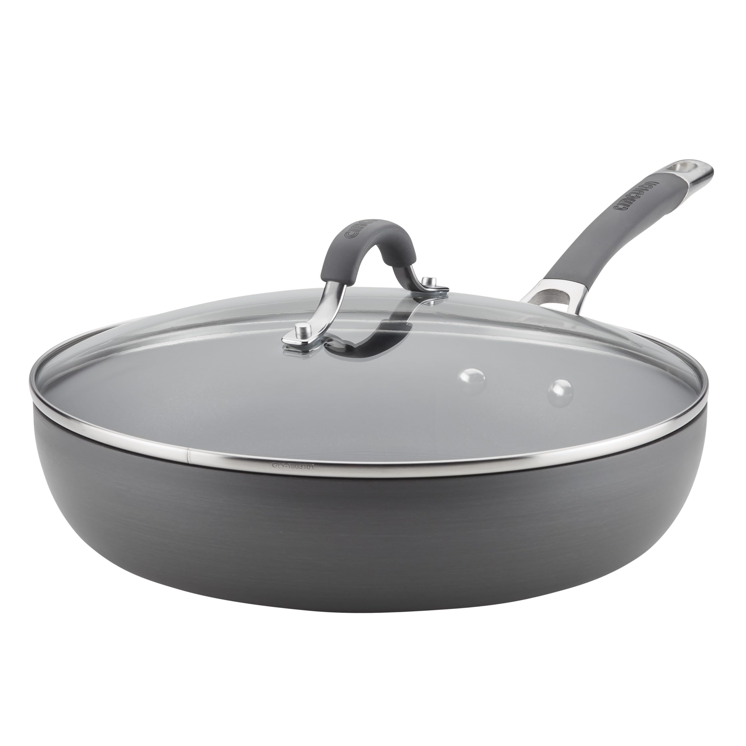 Circulon Radiance Hard-Anodized Nonstick Covered Deep Skillet  12-Inch  Gray 141［並行輸入］