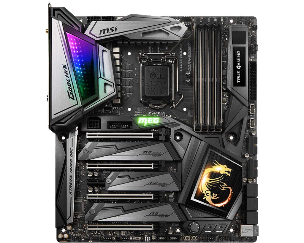 MSI MEG Z390 GODLIKE LGA1151 (インテル第8および第9時人) M.2 USB 3.1 Gen 2 DDR4 Wi-Fi SLI CFX 押しひろげるATX Z390 ゲーミングマザーボード