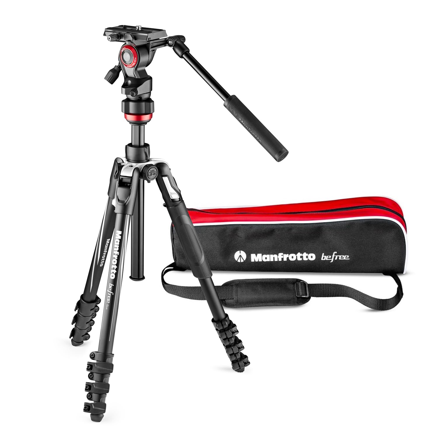 Manfrotto Befree Live、ビデオカメラヘッドとレバークロージャー付きトラベルビデオ三脚、デジタル一眼レフ、ミラーレス、リフレックスカメラ、ビデオカメラ、カメラおよびビデオアクセサリー用のアルミニウム三脚。|global研究所