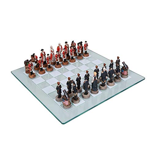 US Revolution War チェス仕掛ける 17in x 17in 瑠璃ゲーム盤