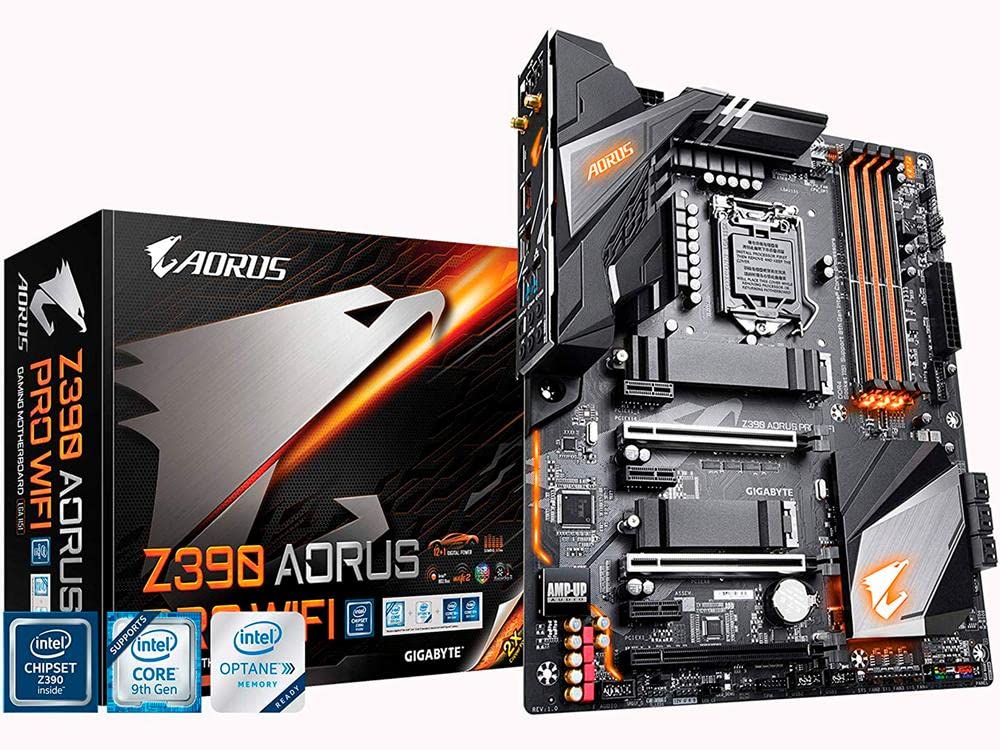 GIGABYTE Z390 AORUS PRO Wi-Fi (Intel LGA1151/Z390/ATX/2xM.2 サーマルガード/オンボード AC Wi-Fi/RGB Fusion/競り合い用お母さんゲーム盤)
