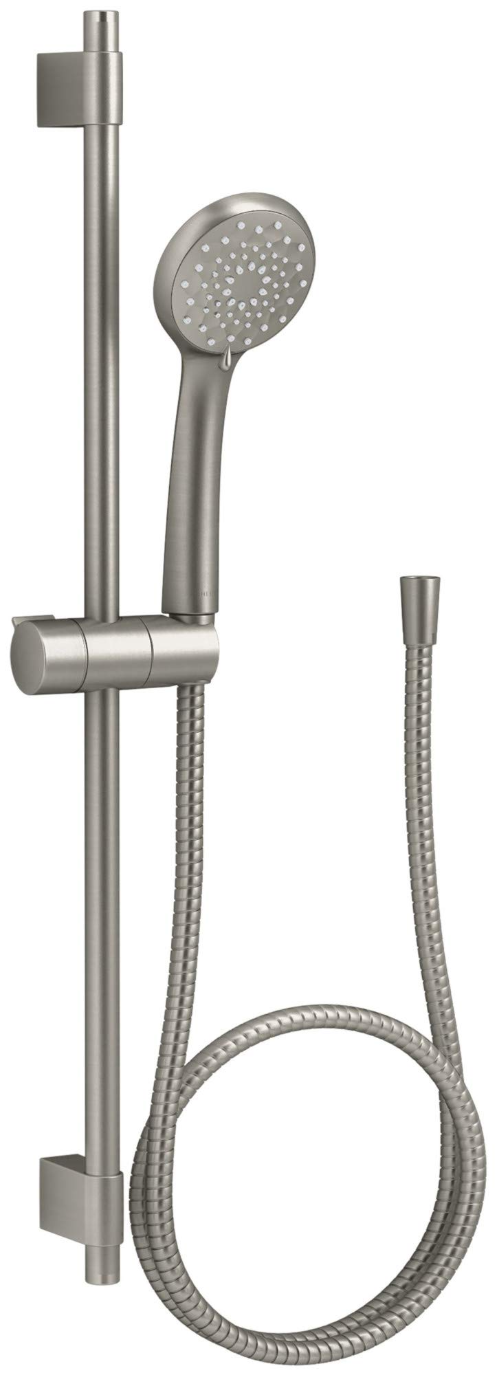 KOHLER 98362-G-BN Awaken B90 多機能ハンドシャワーキット ハンドヘルドシャワーヘッド 24インチスライドバーと60インチホース付き 1.75GPM つや消しニッケル