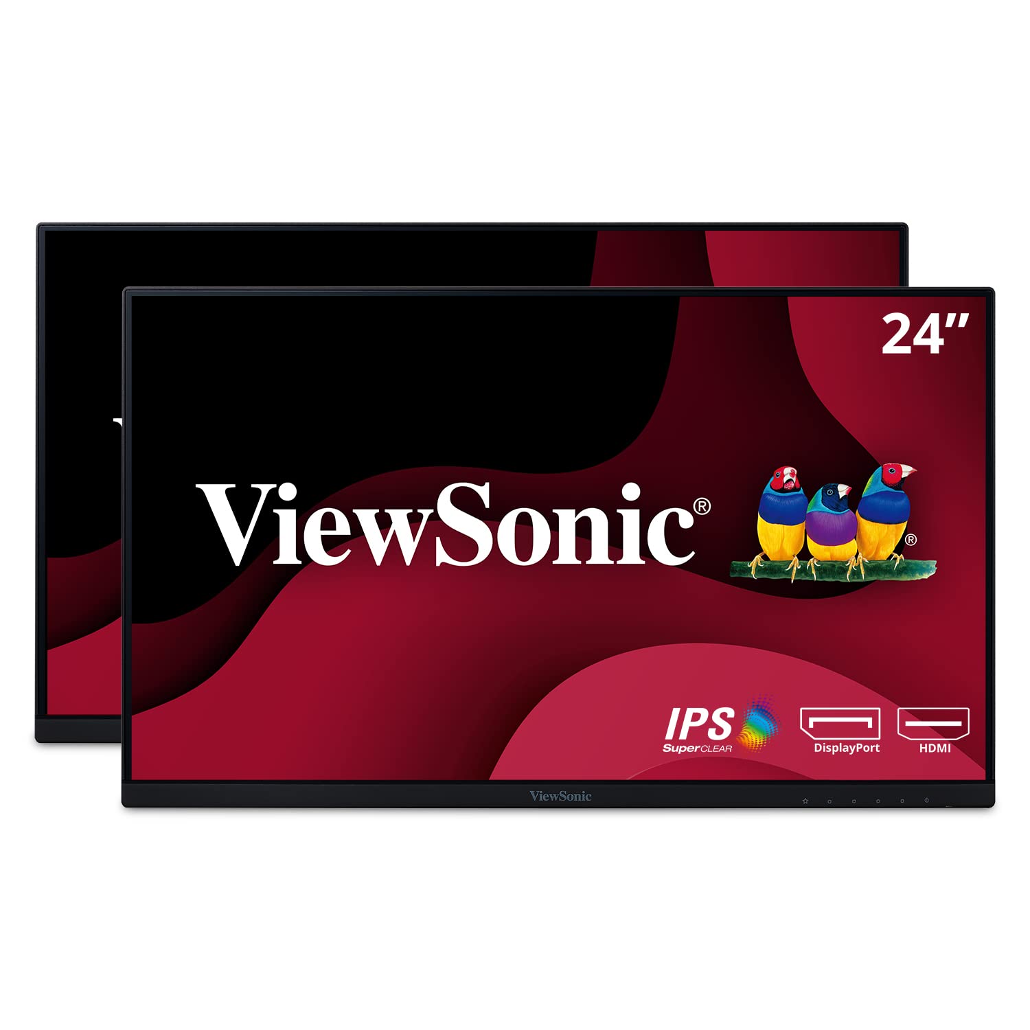 ViewSonic VA2456-MHD_H2 Frameless Dual Pack Head-Only 1080p IPS Monitors with HDMI DisplayPort and VGA for Home and Office｜global研究所