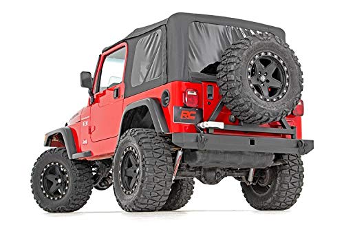 Rough Country リアバンパー タイヤキャリア付き 87-06 Jeep Wrangler YJ/TJ - 10592A|global研究所