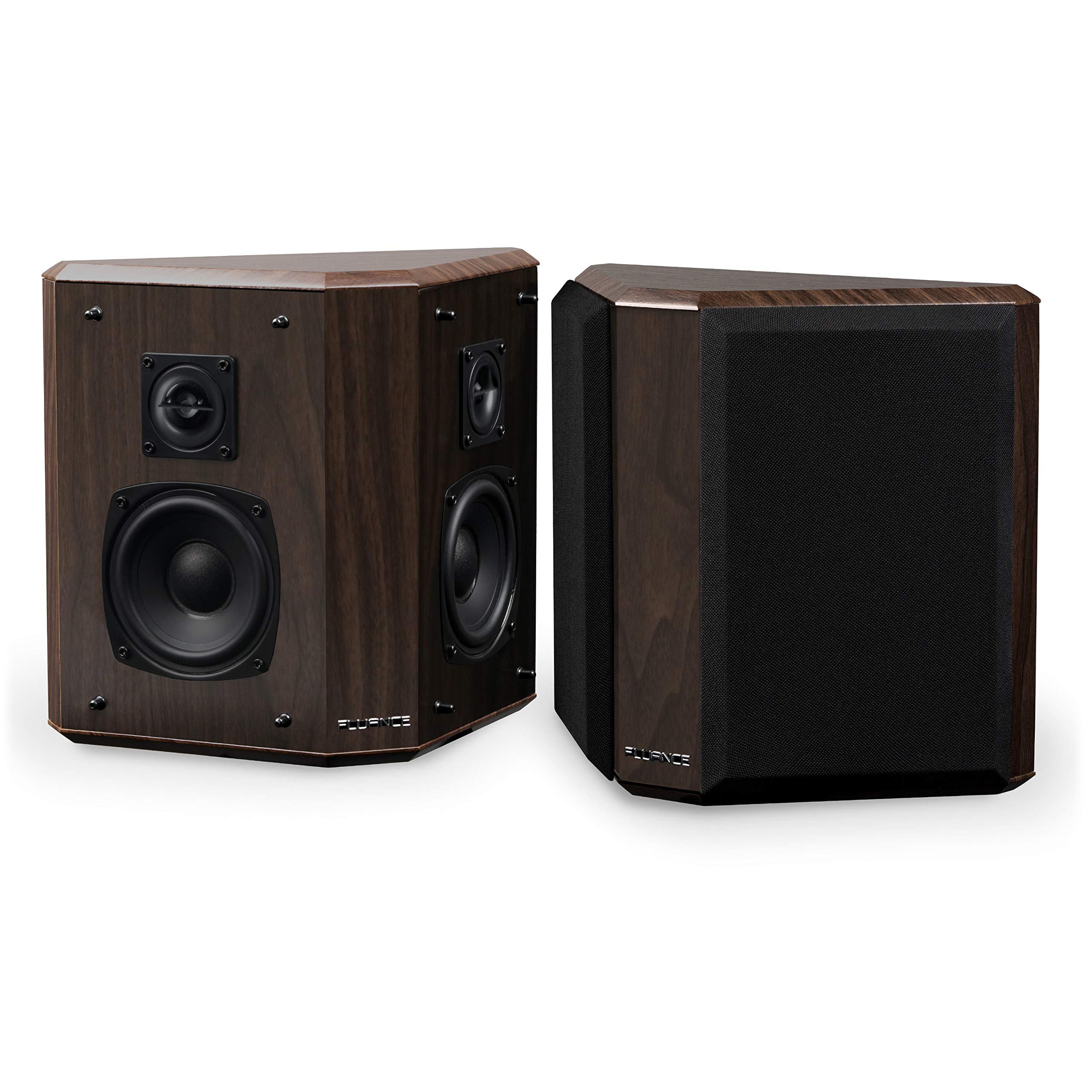 Fluance SXBP2W Home Theater Bipolar Surround Sound Speakers (Natural Walnut) 141［並行輸入］｜global研究所