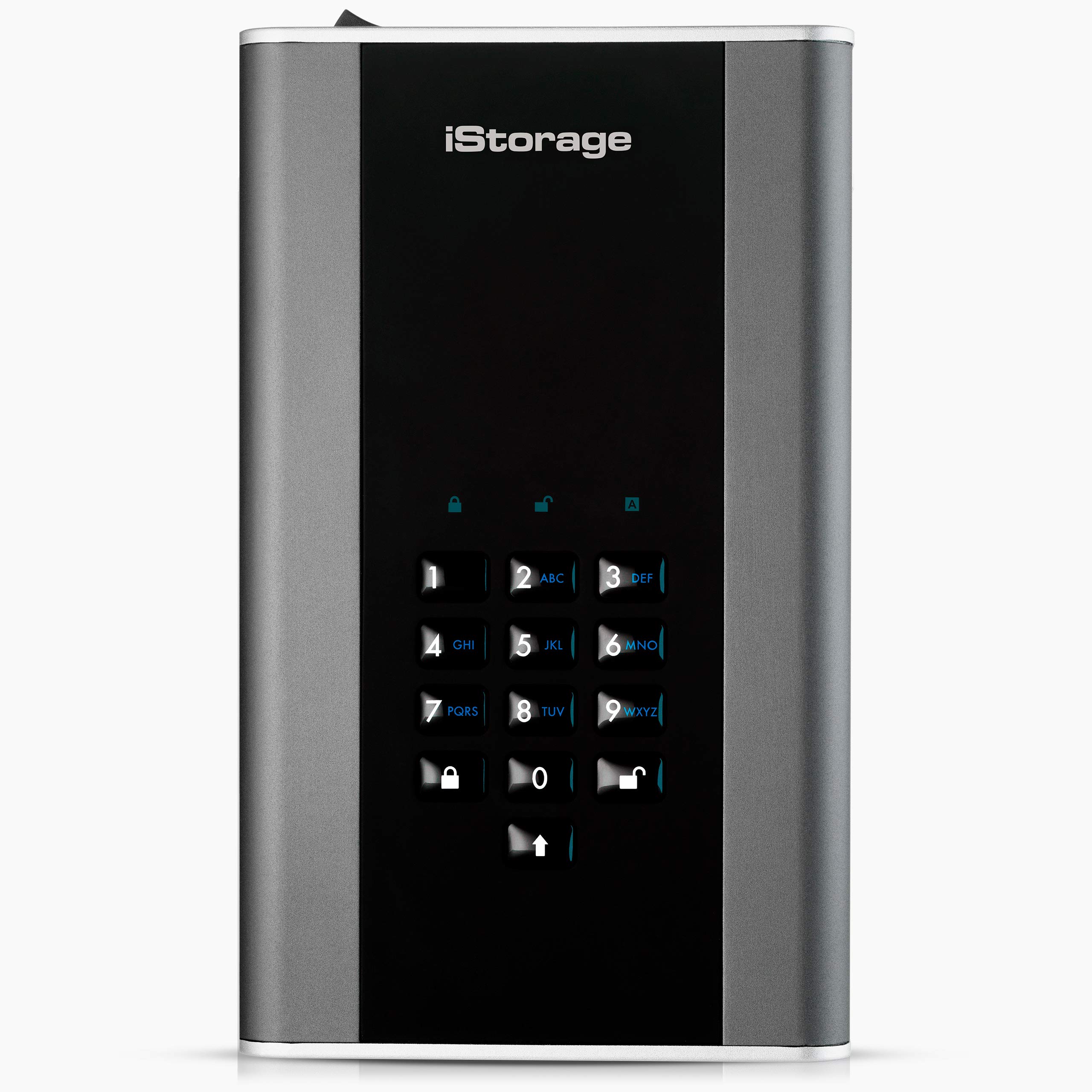 iStorage diskAshur DT2 2 TBセキュア暗号化ポータブルデスクトップハードドライブ - FIPSレベル3認定 - パスワード保護、ほこりや耐水性、ポータブル、軍用グレードのハードウェア暗号化 IS-DT2-256-2000-C-X (2TB 黒)