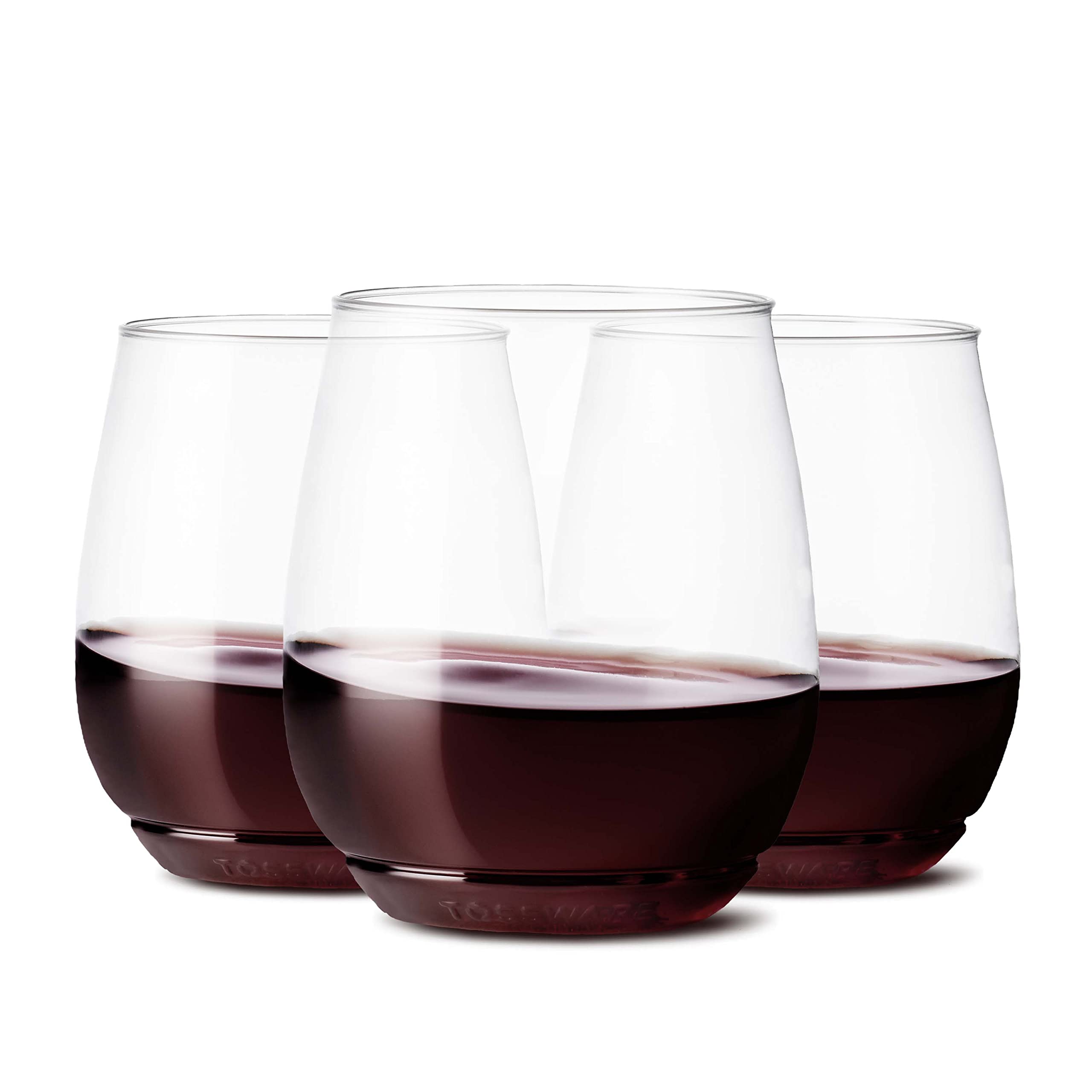 TOSSWARE Recyclable Plastic Cup-Set of 252-stemless shatterproof and BPA-Free Wine Glasses 14oz Vino Clear|global研究所