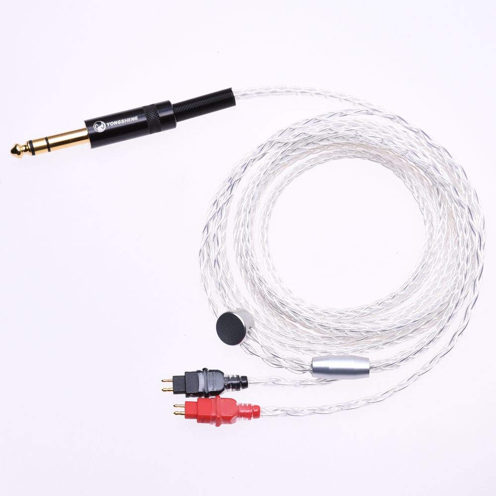 1.5m (5フィート) DIY ハイエンド Litz Braid 8コア 5N Pcocc シルバーメッキ ヘッドホンアップグレードケーブル ゼンハイザー Hd580 Hd600 Hd650用