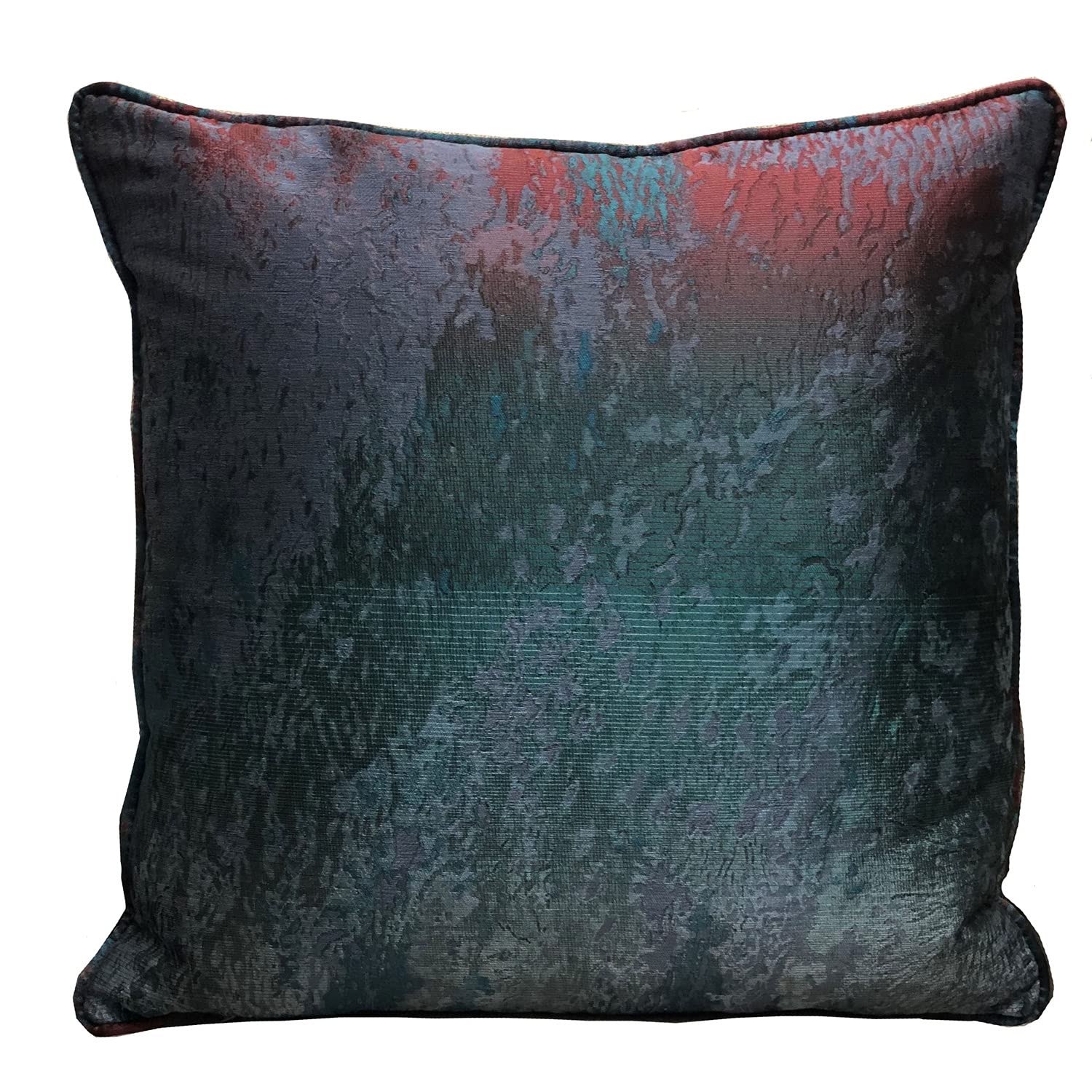 Plutus Brands Plutus Bleu ベロア ブルー グリーン レッド ラグジュアリー スローピロー 両面 26インチ x 26インチ L|global研究所