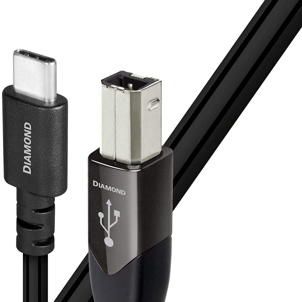 AudioQuest Diamond USB-C  B 高解像力オーディオ有線テレビ - 1.5m。