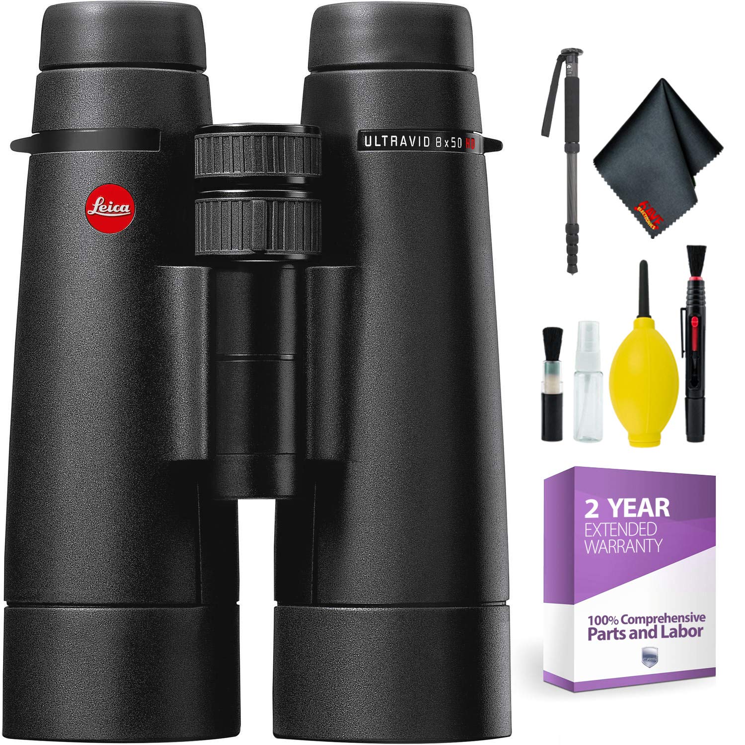 Leica 8 x 50 Ultravid HD-Plus 双眼鏡 + クリーニングキット エッセンシャルアクセサリーバンドル｜global研究所