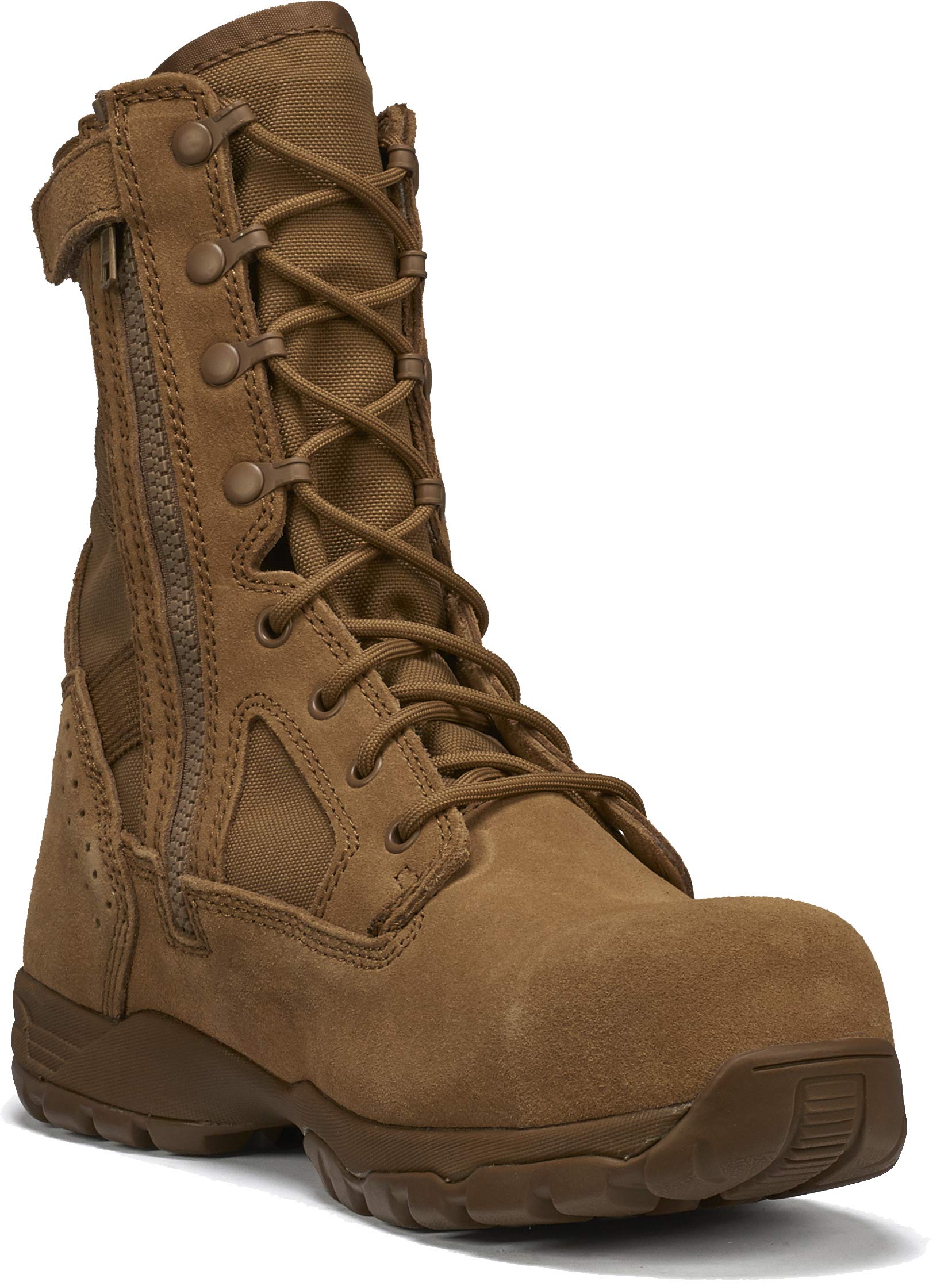 TACTICAL RESEARCH 8インチ OCP 空軍 コンバットブーツ 男性用 - コヨーテブラウンレザー - EH 定格複合安全つま先 - TRアドレナリントラクションアウトソール コヨーテ 12|global研究所