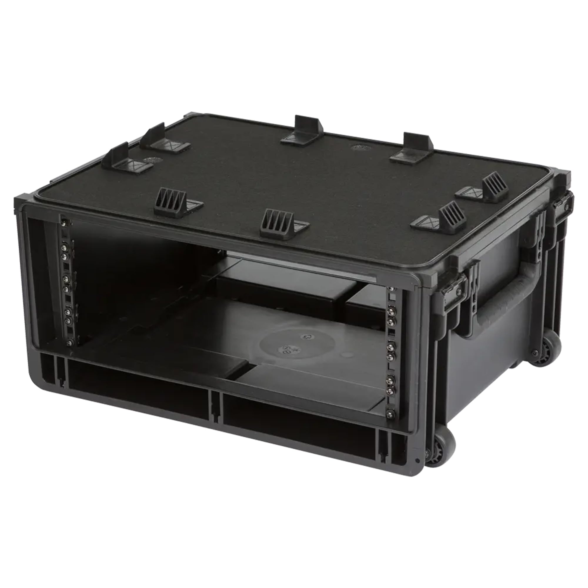 SKB Studio フライヤーラックケース 4U - 耐久性のあるモバイルスタジオソリューション 射出成形シェル、TSAロック、ホイール付き ミュージシャン、DJ、プロデューサー向け - ギアを安全に持ち運び、保護|global研究所