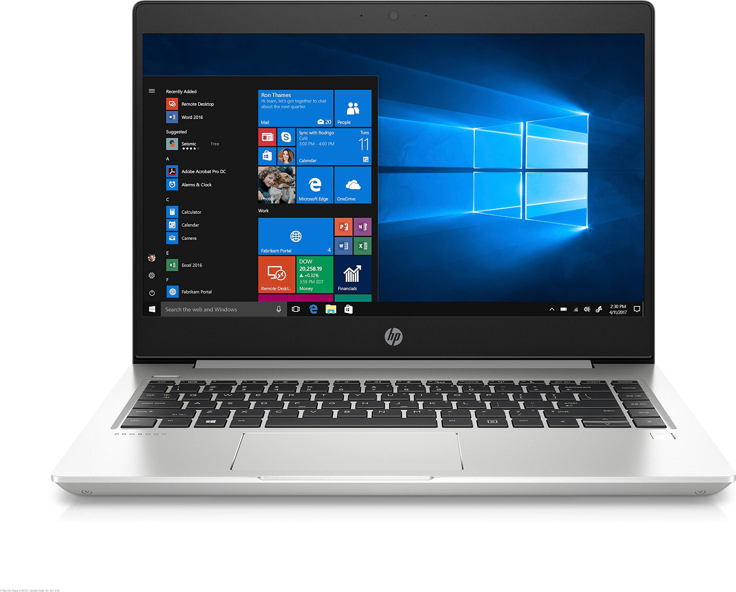HP ProBook 445 G6 14 LCD Notebook - AMD Ryzen 5 2500U Quad-Core (4 Core) 2 GHz - 8 GB DDR4 SDRAM - 256 GB SSD - Windows 10 Pro 64-bit - 1366 X 768 - インチ-Plane Switching (IPS) Technology - Natural