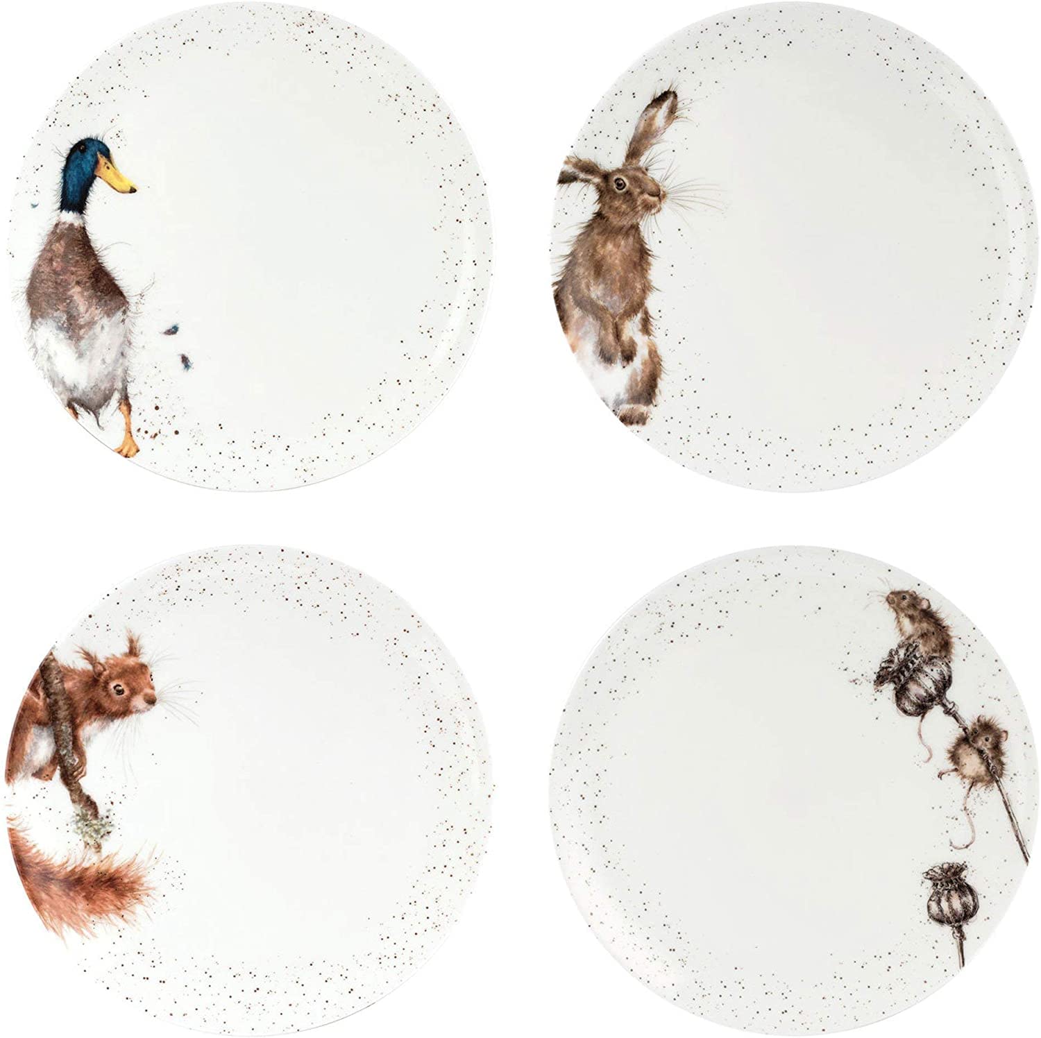 Wrendale Coupe Plate 26 7 cm - Set di 4 pezzi assortiti|global研究所