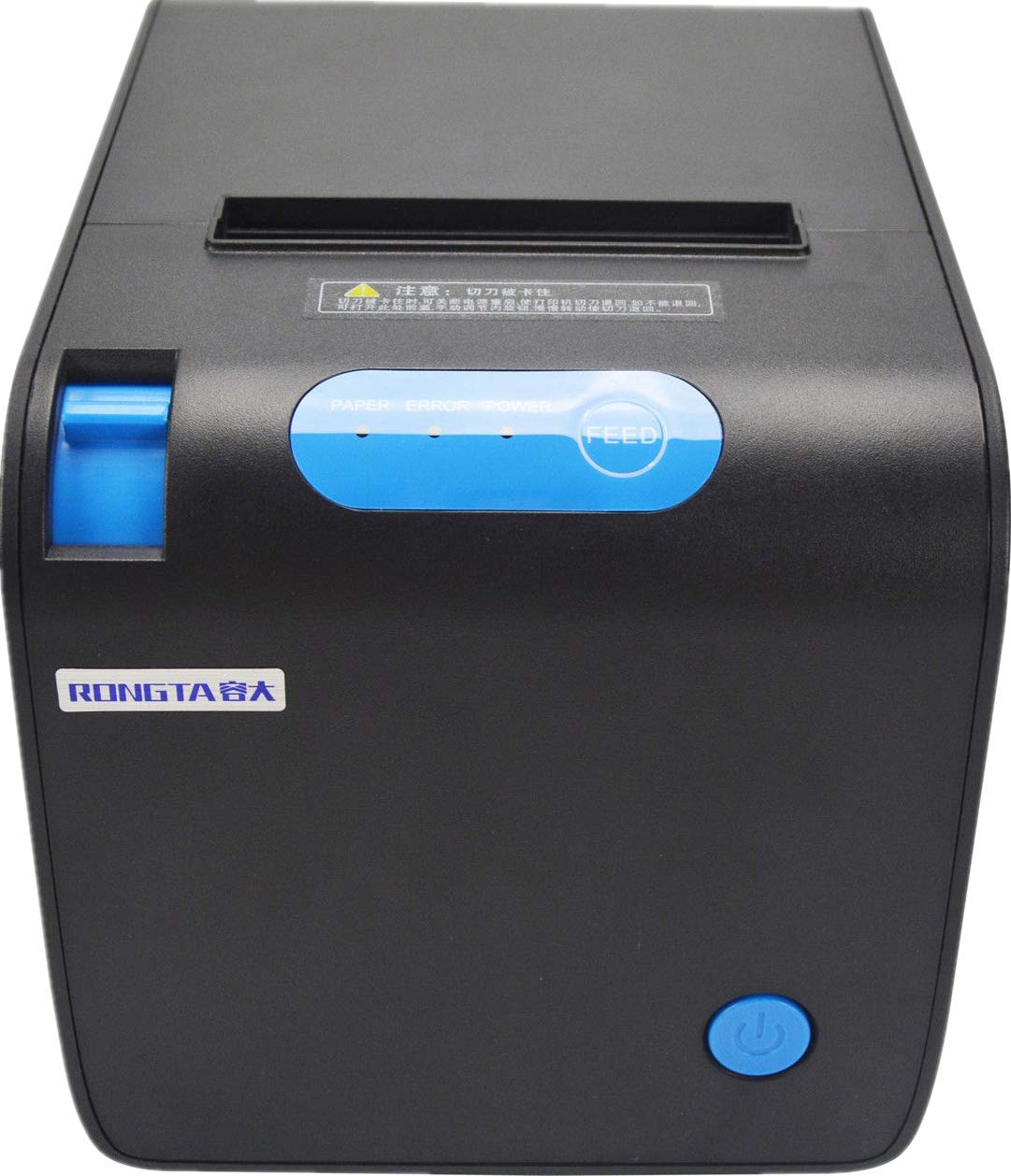 80mm POS 感熱レシートプリンター - USBシリアルイーサネットポート POS 感熱レシートプリンター 80mm感熱紙ロール - 250mm/秒 ESC/POSプリントコマンド付き高速印刷 (ブラック)
