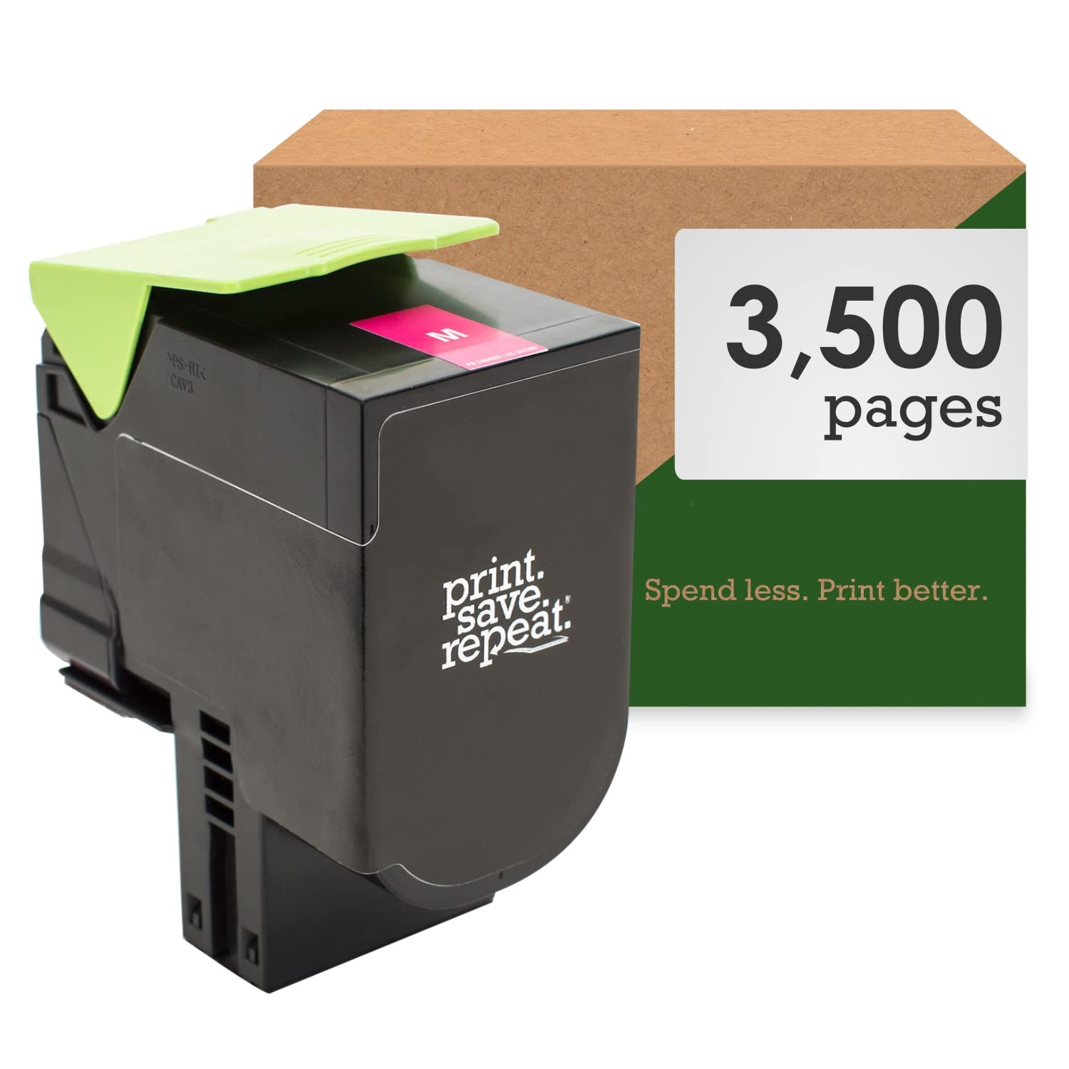Print.Save.Repeat. Lexmark 71B1HM0 マゼンタ 高収率 再生トナーカートリッジ CS417 CS517 CX417 CX517用 [3 500ページ]