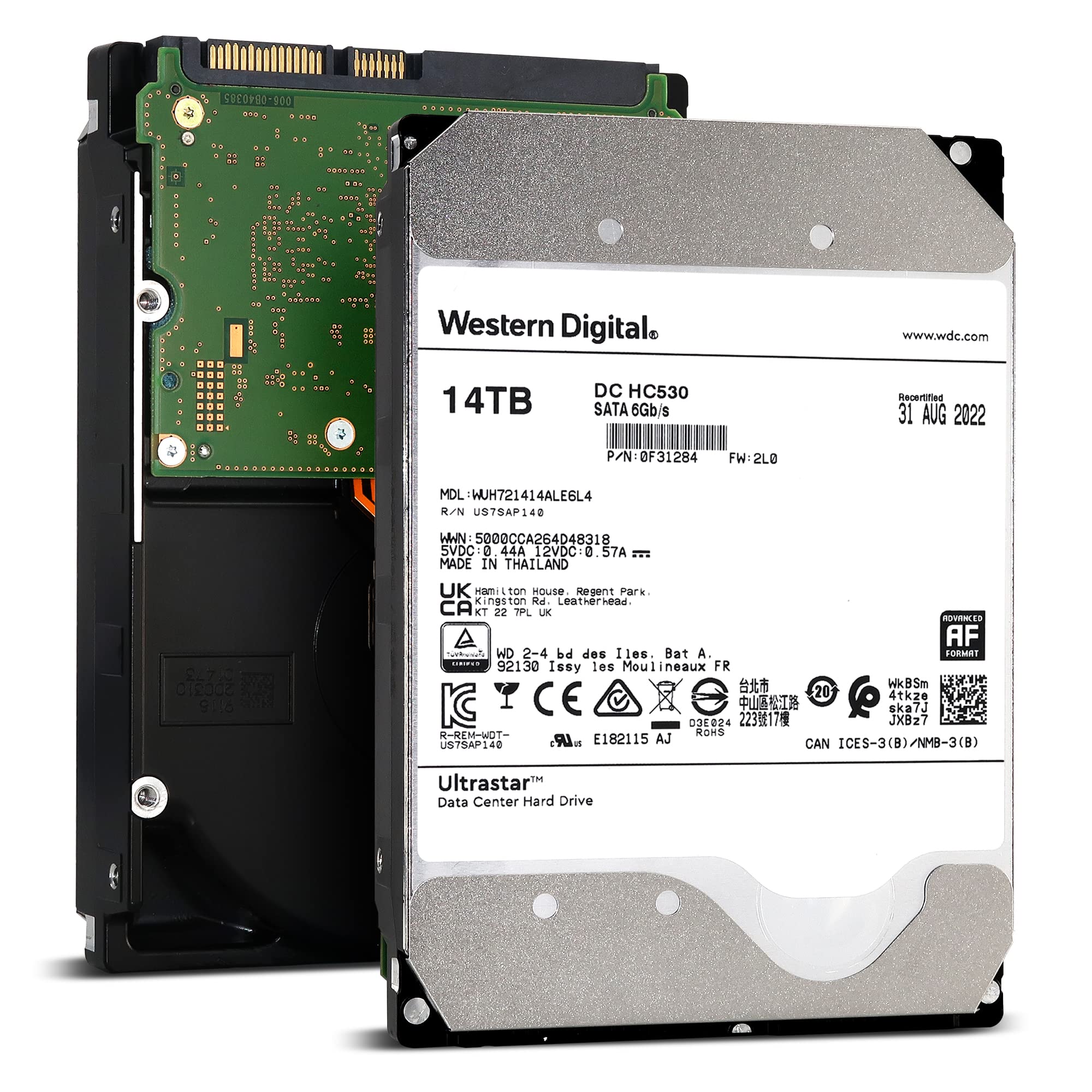HDD(ハードディスクドライブ) WD WUH721414ALE6L4 3.5インチ 14TB SATA 6Gb/s 7.2K RPM 512M 0F31284 512e (He14)|global研究所