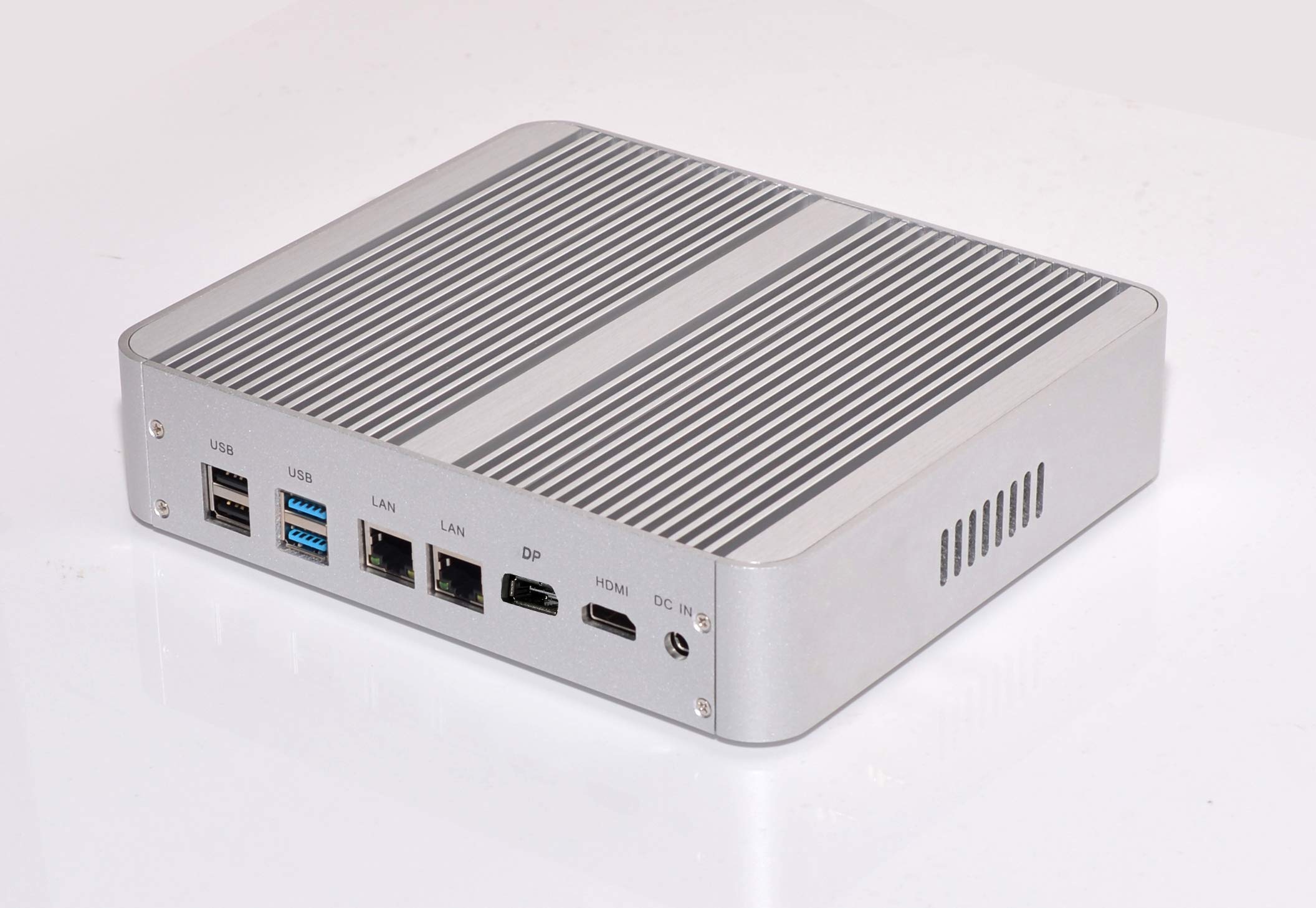 7th Generation mini Core Kaby Lake R i5 7260U Industrial PC Fanless PC Mini PC with Rich IO: DP HDMI USB3.0 Dual LAN SPDIF SD Card SIM Slot DDR4 4K Display(4G 60G)