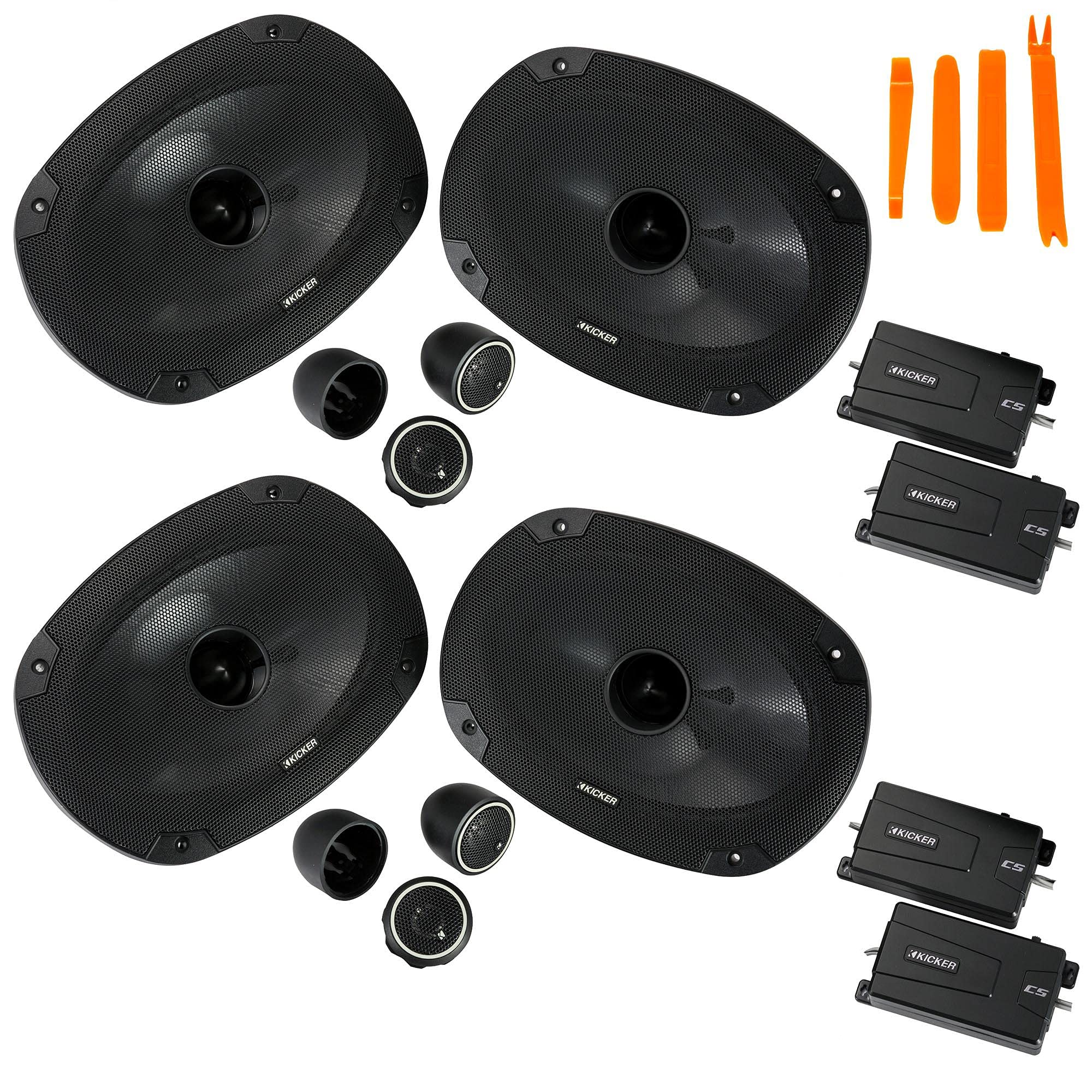 KICKER 46CSS694 - CS-シリーズ CSS69 6x9インチコンポーネントシステム 0.75インチツイーター付き2組、4オーム(2ペア)。｜global研究所