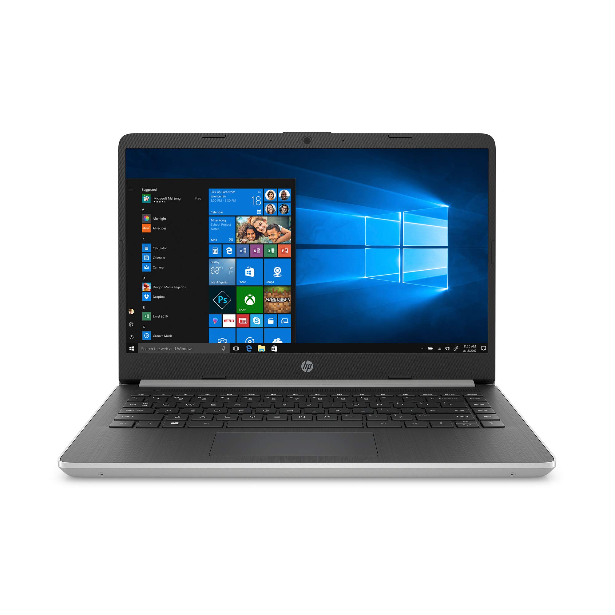 HP 14インチ HD AMD Ryzen 3 3.5GHz 4GB 128GB SSD Radeon Vega 3 ウェブカメラ Windows 10 ノートパソコン。