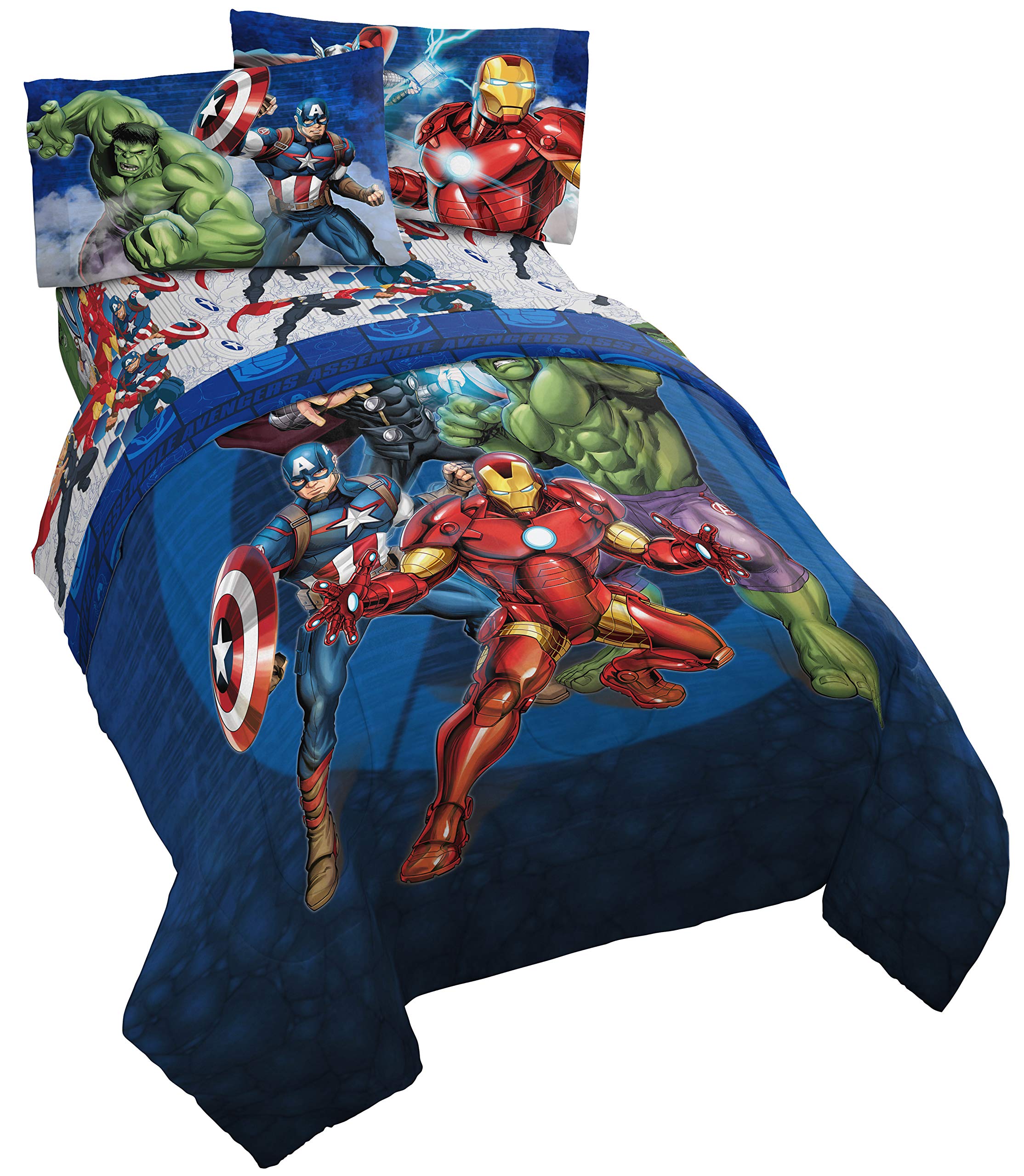Jay Franco Marvel アベンジャーズ ブルーサークル ベッドセット フル