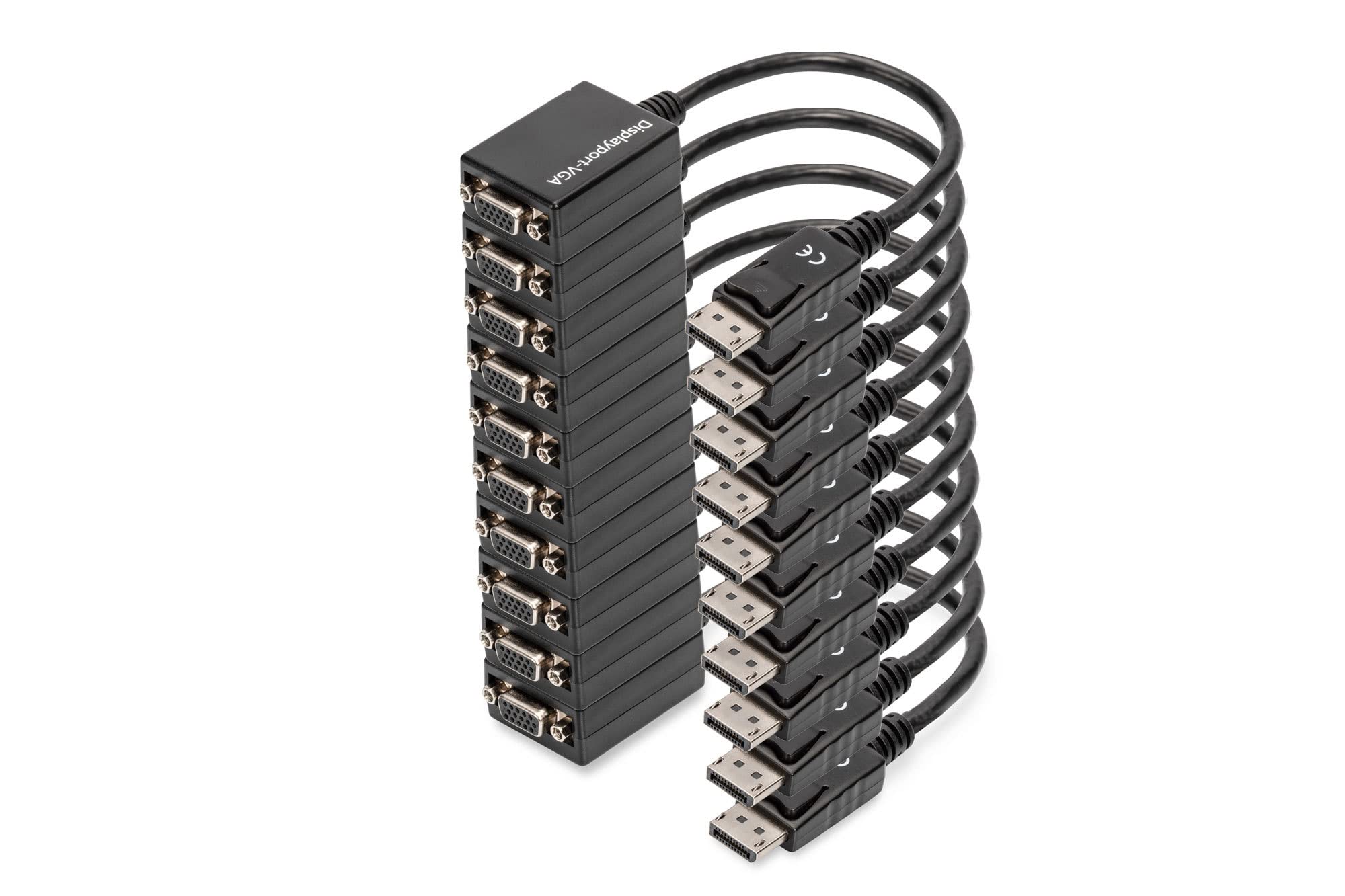 Digitus DisplayPort うつり変わり有線テレビ DP - 固定ディスク15 M/F 0.15m 10本仕掛ける 盛りだくさん固定ディスク CE 黒いこと