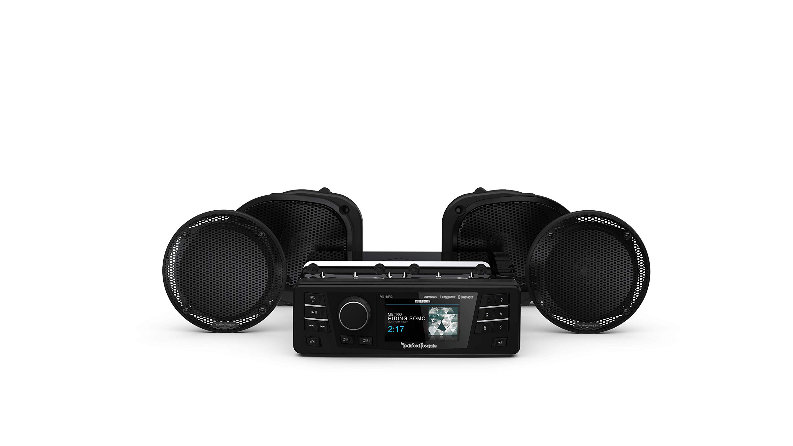 Rockford Fosgate HD9813RGU-STAGE1 デジタルメディアレシーバー&スピーカー4個キット 1998-2013 ハーレーダビッドソン ロードグライド ウルトラ用｜global研究所