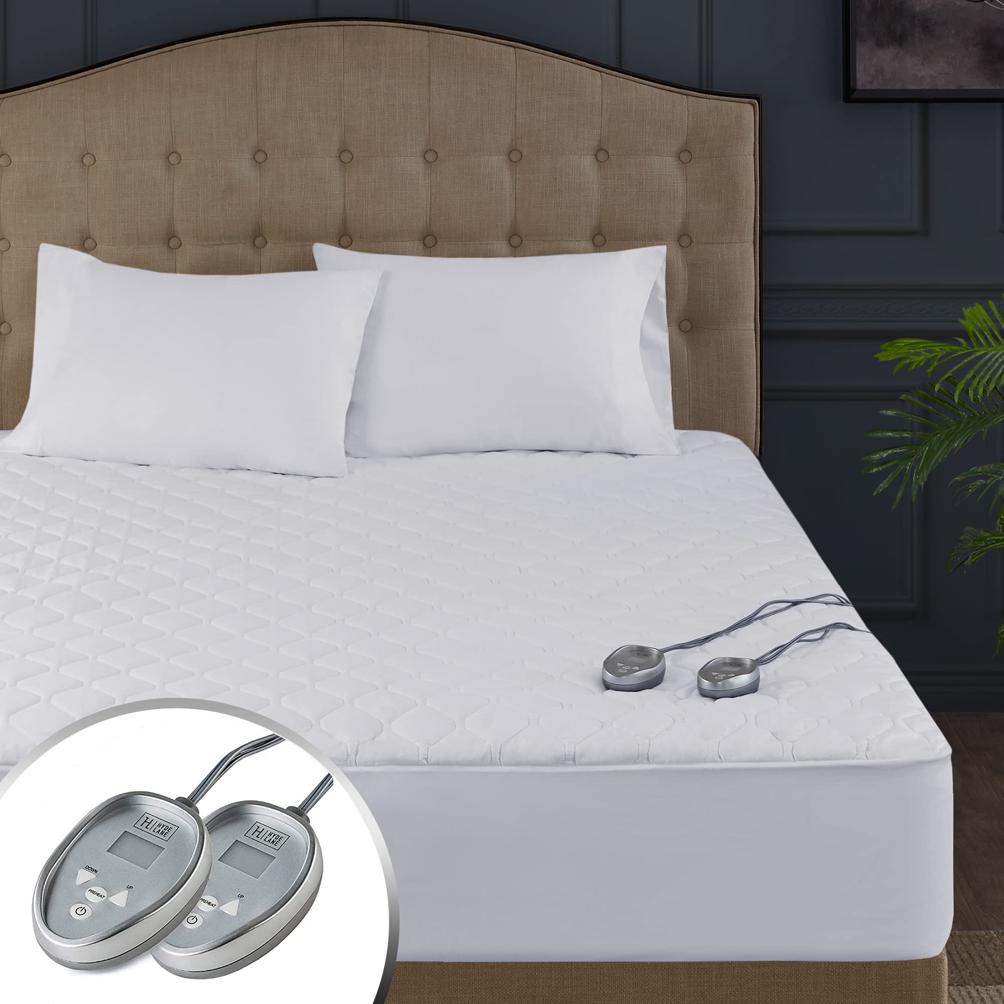 Premium Electric Heated Mattress Pad King Size Dual Control | Quilted Cotton Top Bed Warmer with 20 Heat Setting & Auto Shut Off |Relieve Sore Muscles/Joints｜global研究所