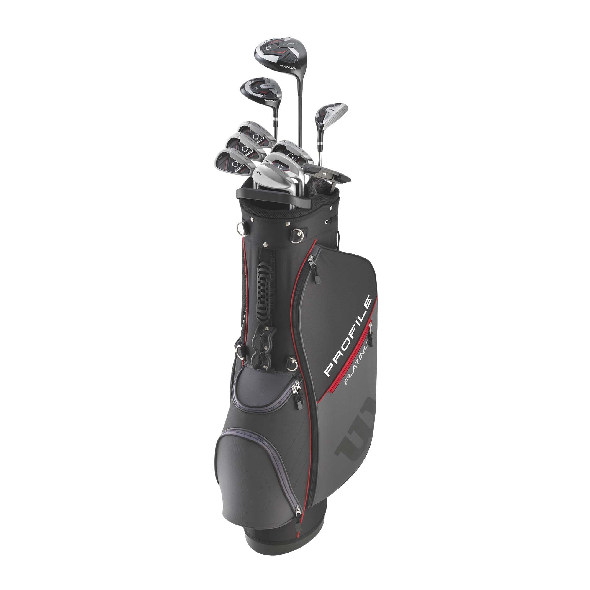 WILSON Golf Profile Platinum パッケージセット メンズ 右利き レギュラーキャリー グレー/ブラック