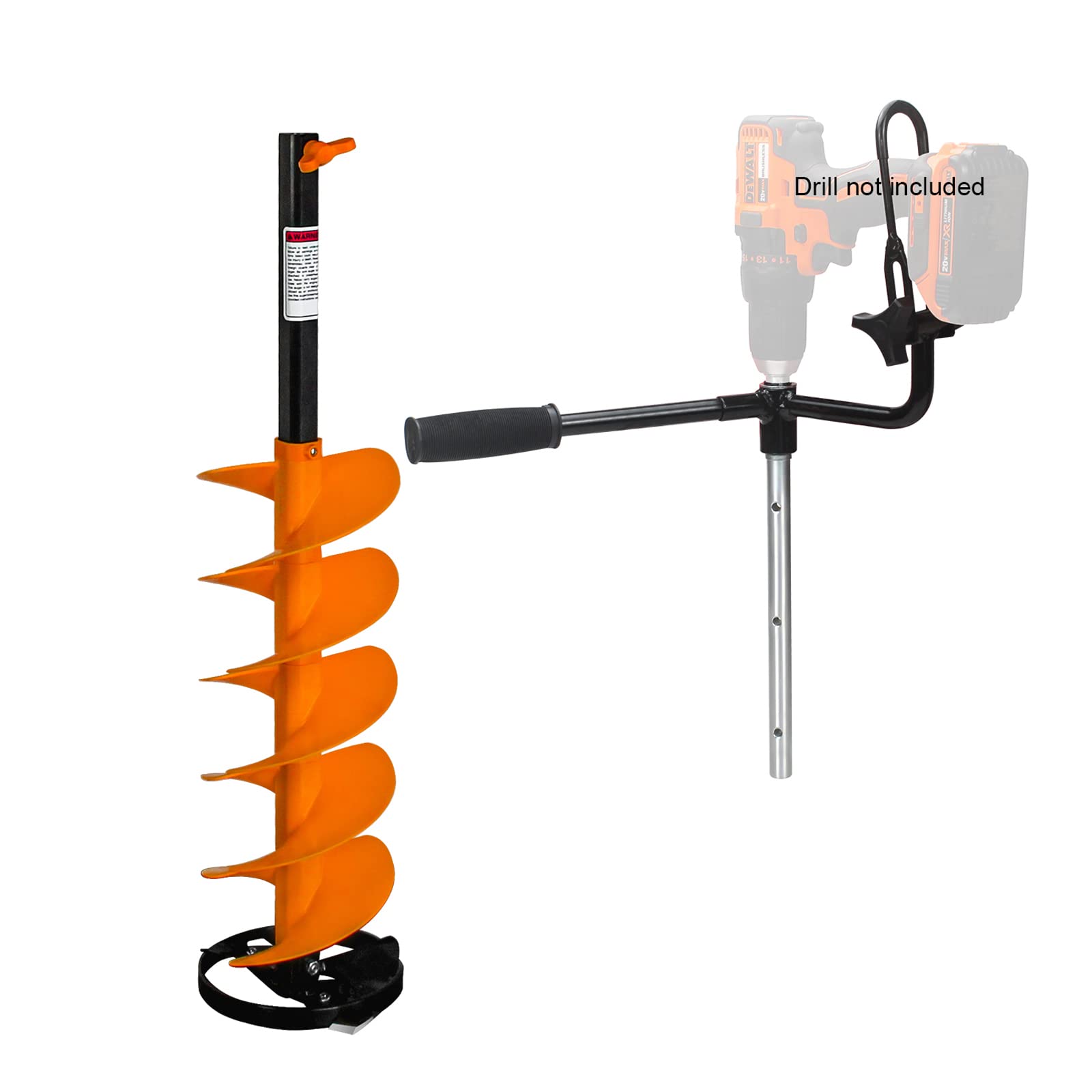 E-Drill ナイロンアイスオーガコンボとユニバーサルアダプター 14インチ拡張 (8インチ)｜global研究所